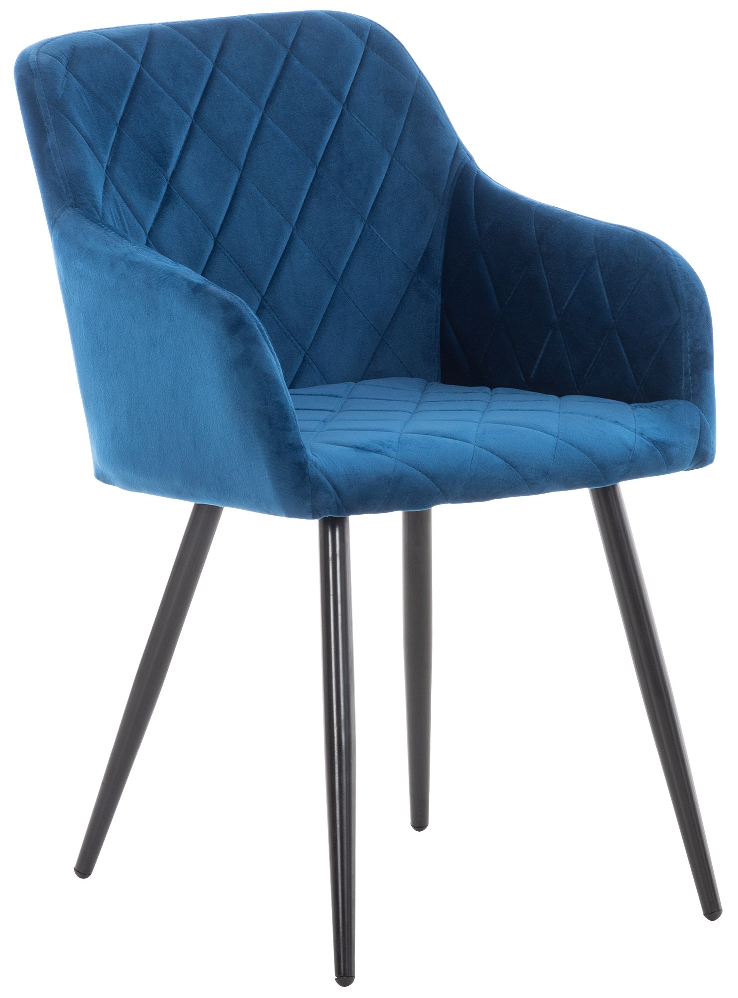 Esszimmerstuhl Shila blau Samt