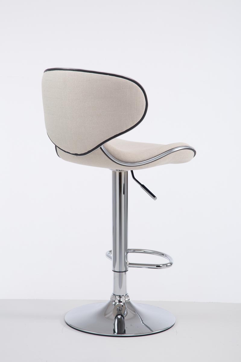 Barhocker Las Vegas V2 Stoff creme chrom