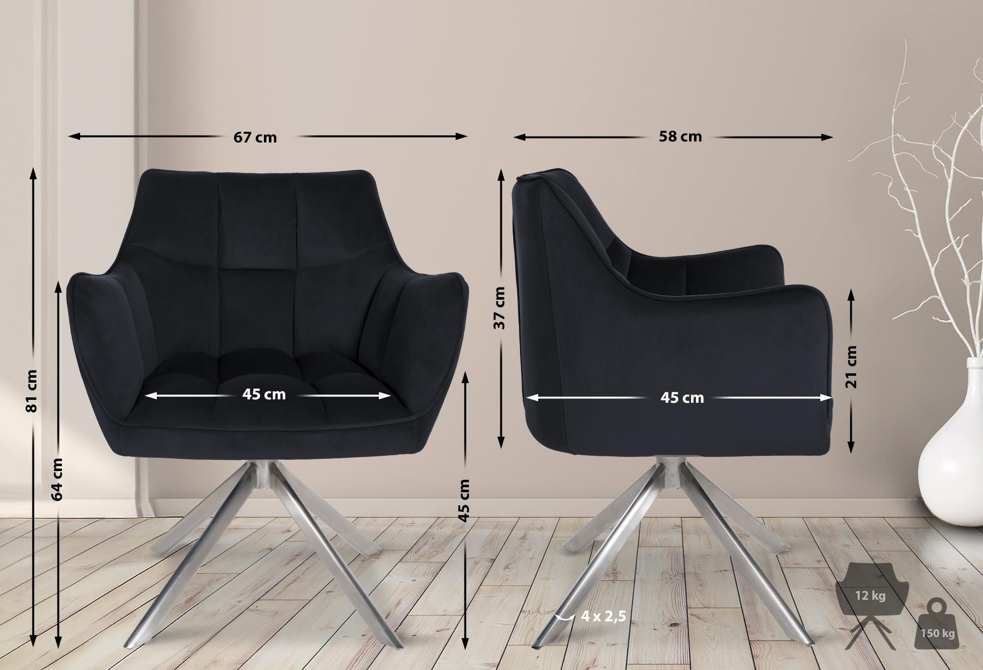Esszimmerstuhl Swing Samt