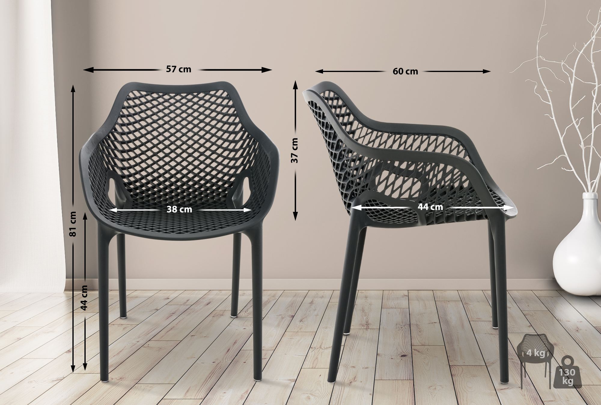 4er Set Stühle Air XL