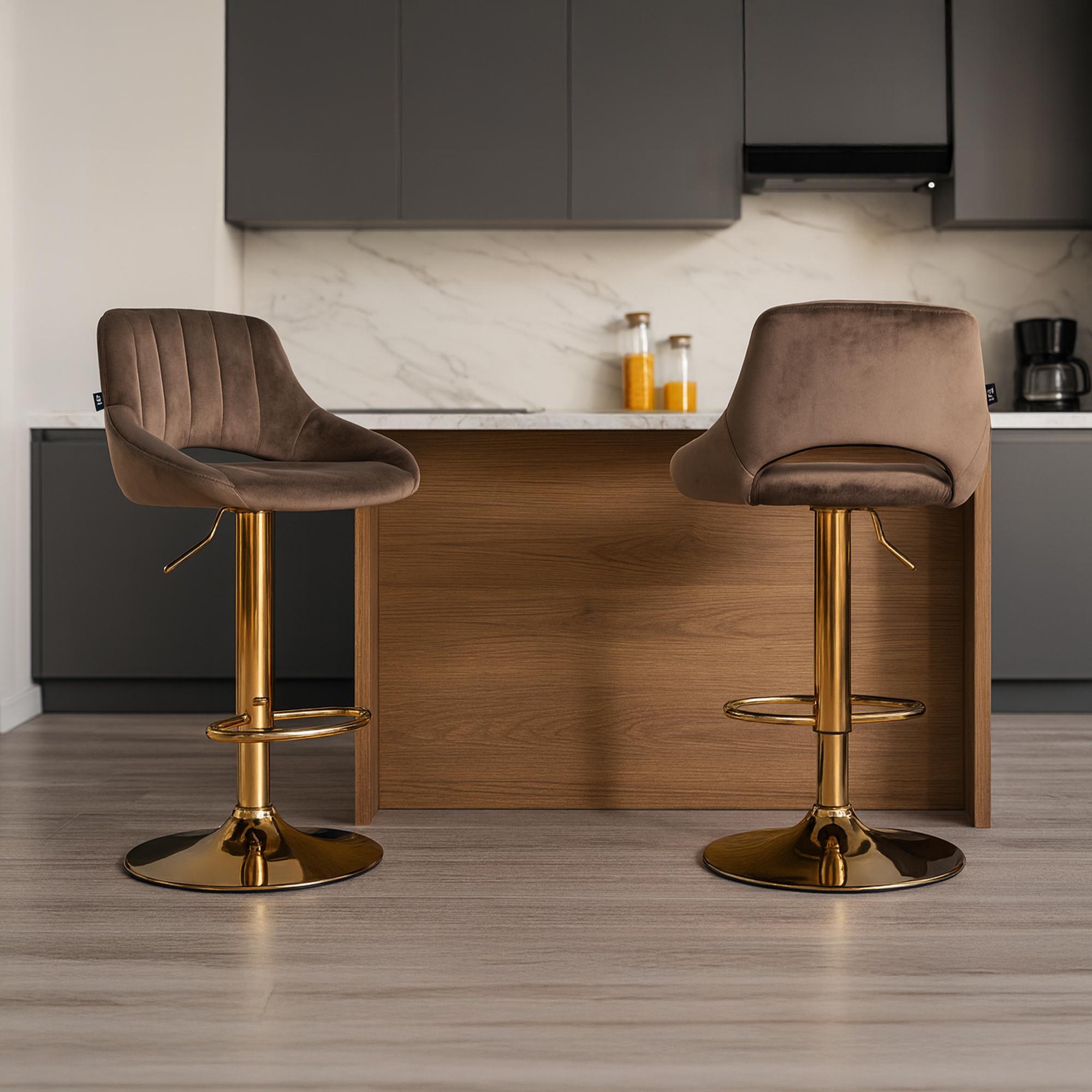 2er Set Barhocker Milet Samt