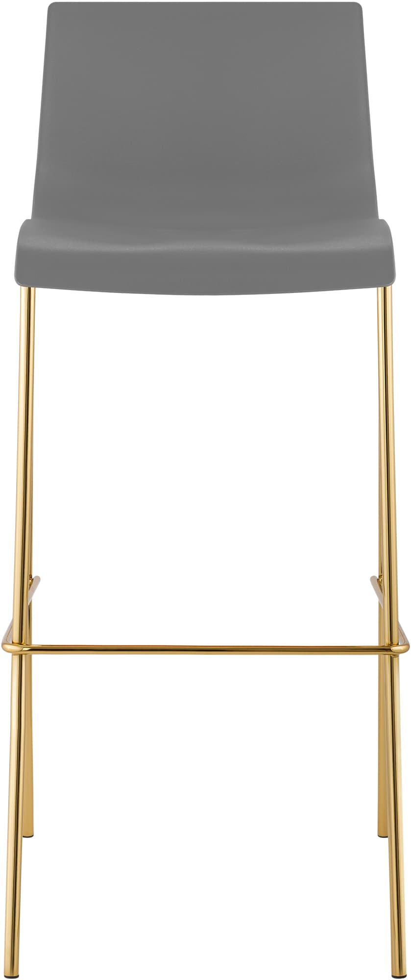 2er Set Barhocker Hover Kunststoff Vierfußgestell Gold