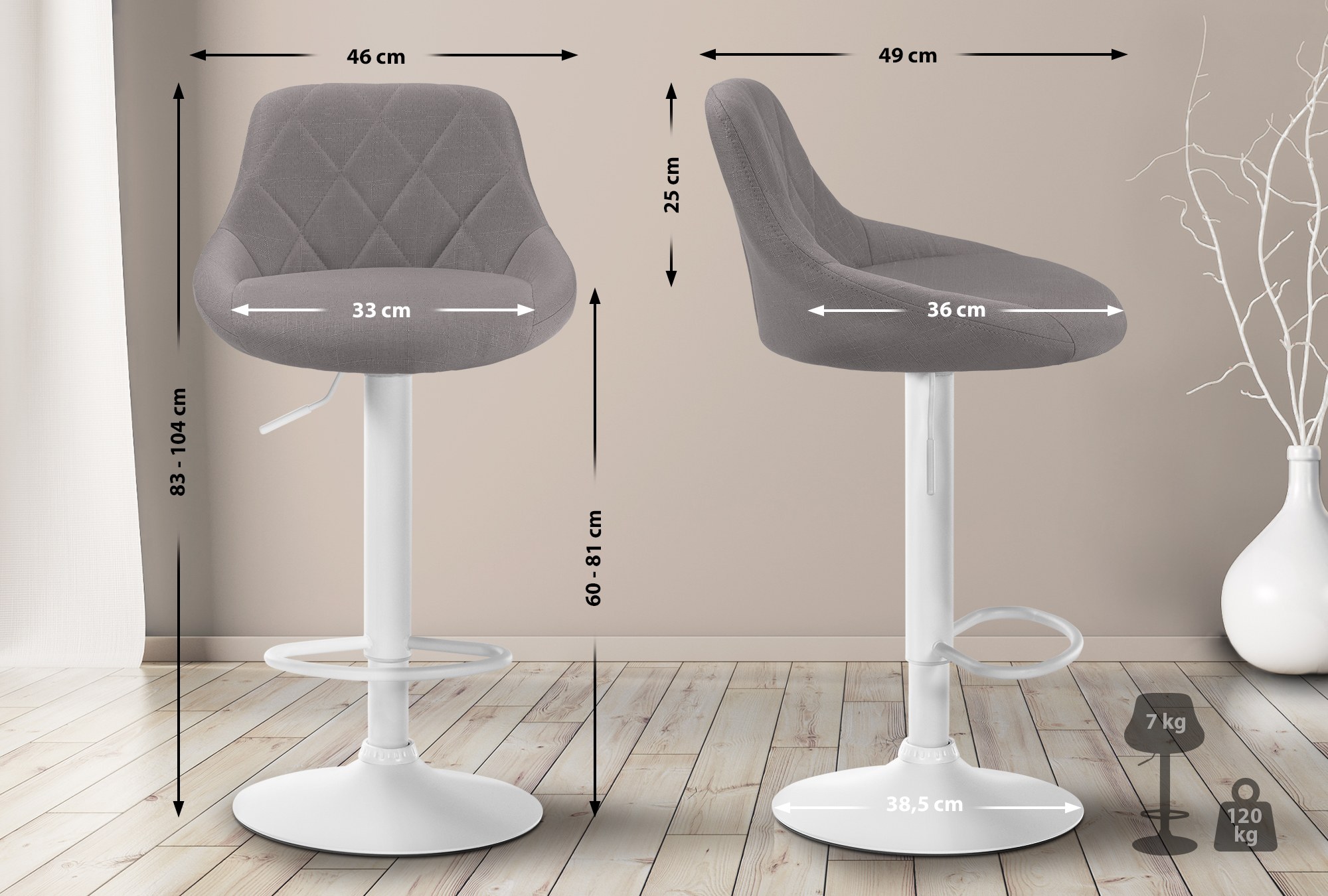 Barhocker Lazio Stoff