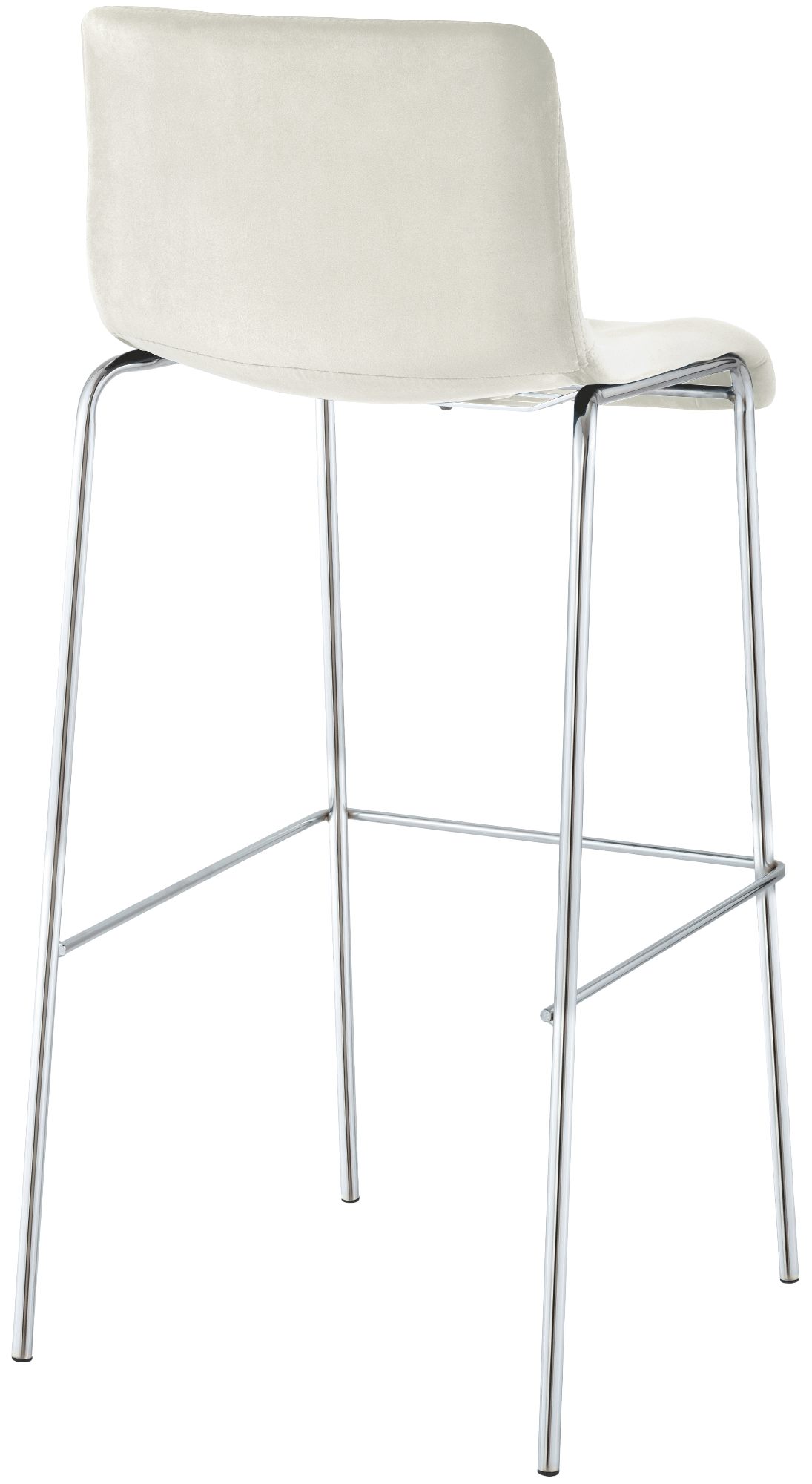 Barhocker Hover Samt Vierfußgestell Chrom
