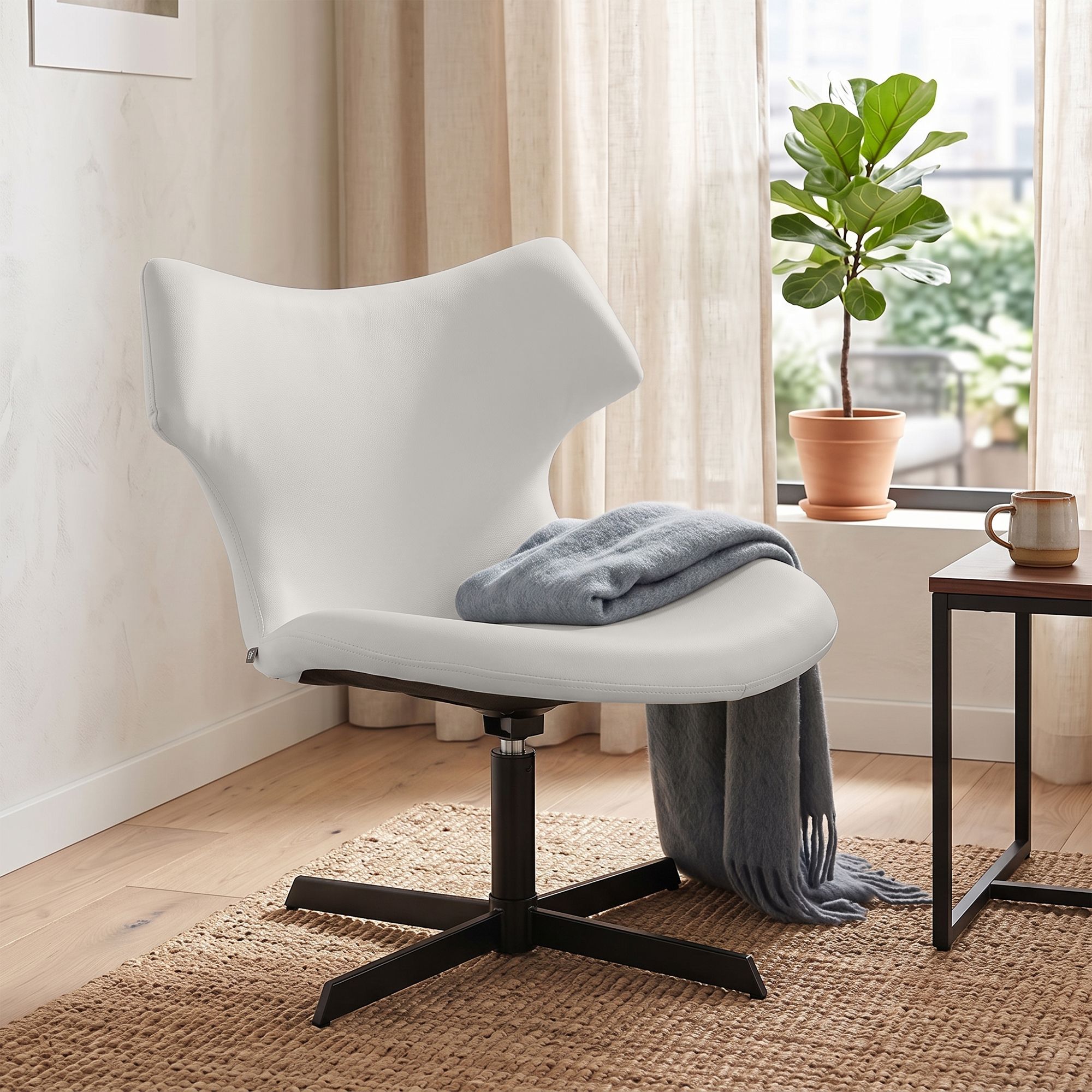 2er Set Loungestühle Welland Lederoptik