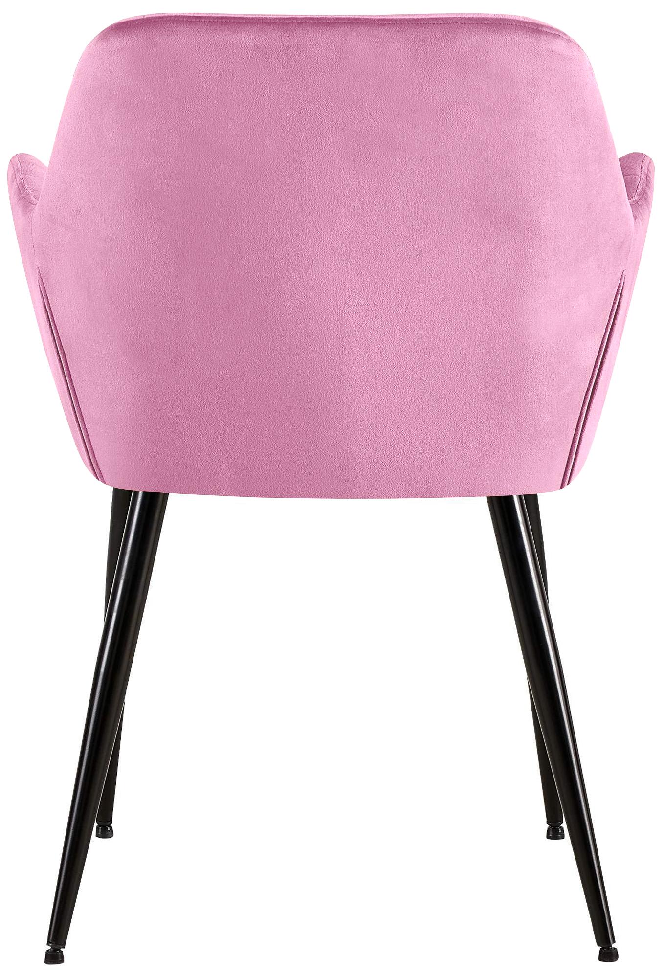 Besucherstuhl Emia rosa Samt