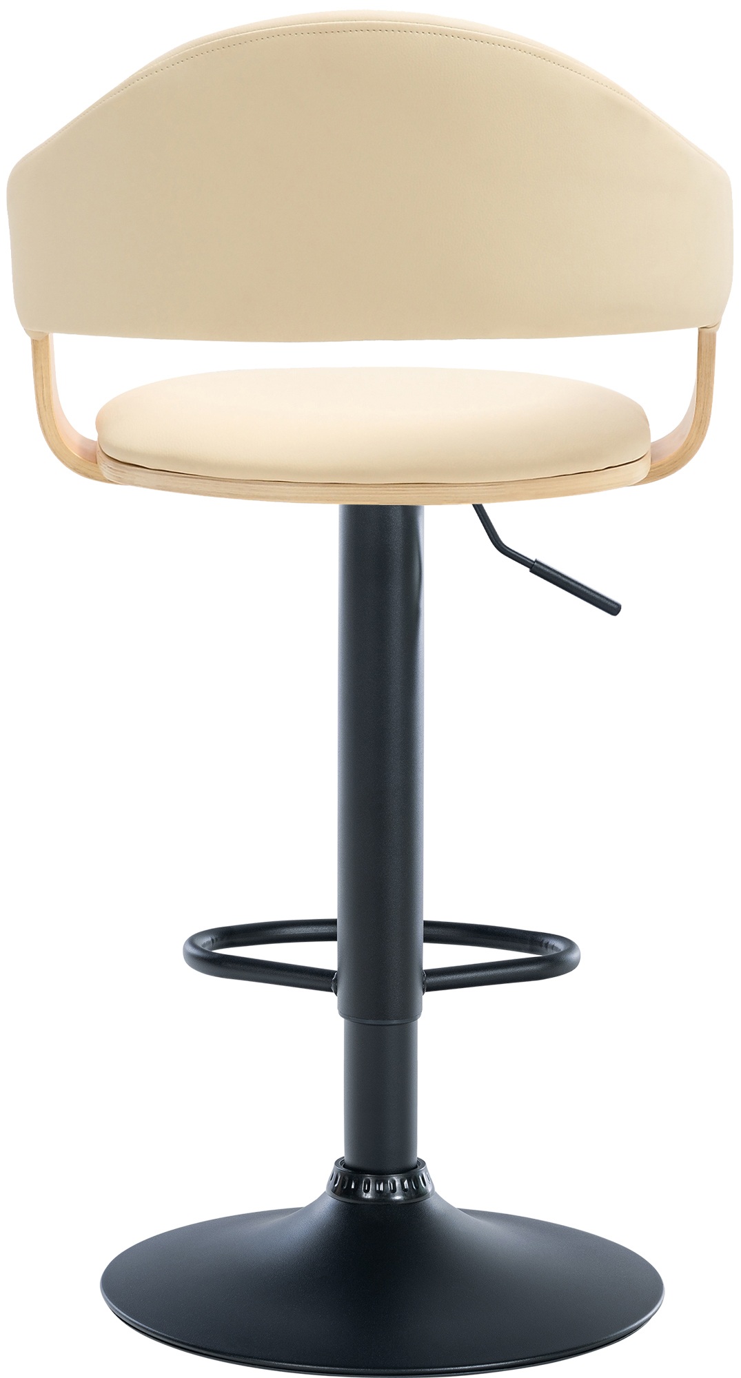 Barhocker Nilse Kunstleder natura/creme schwarz