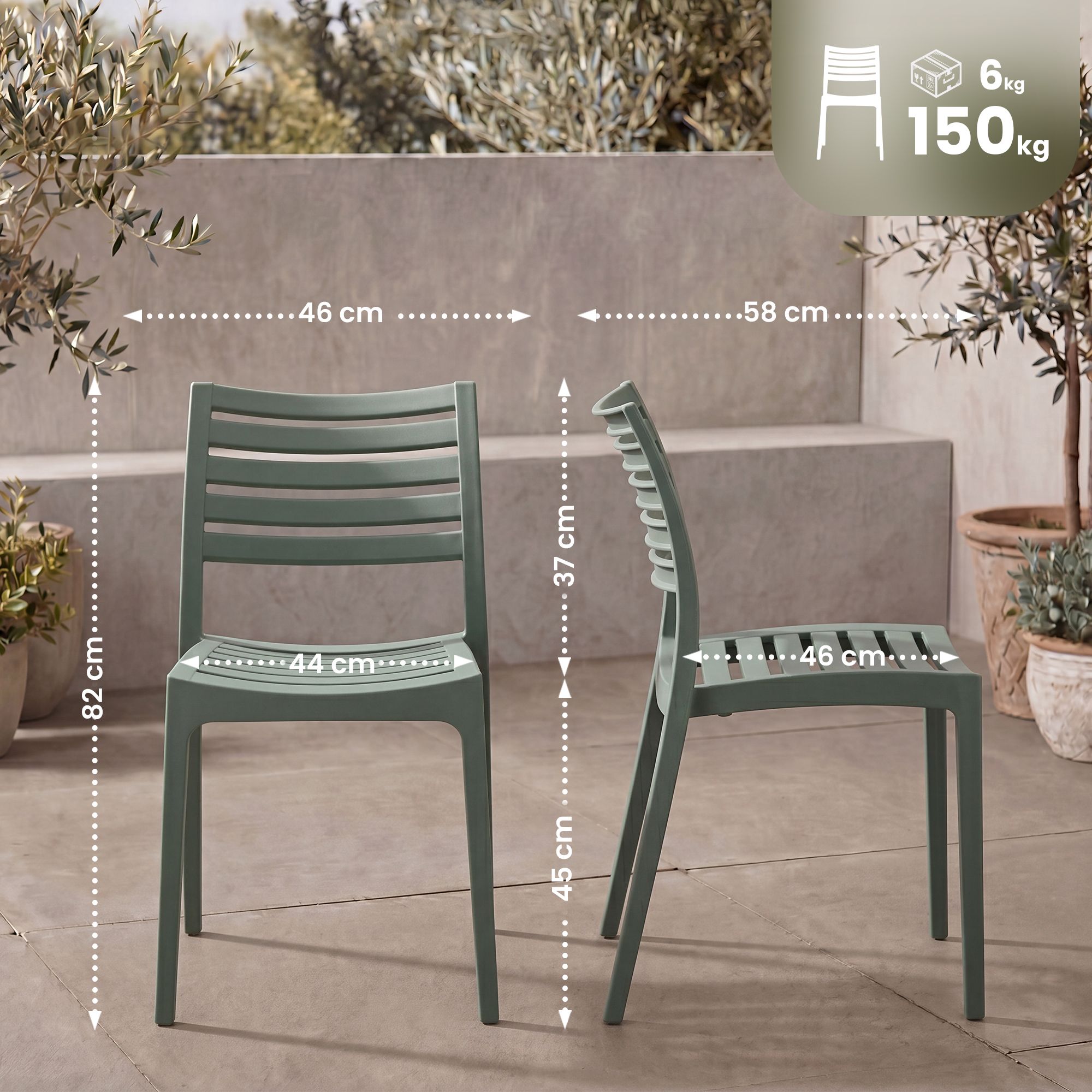 Gartenstuhl Arkon oliv