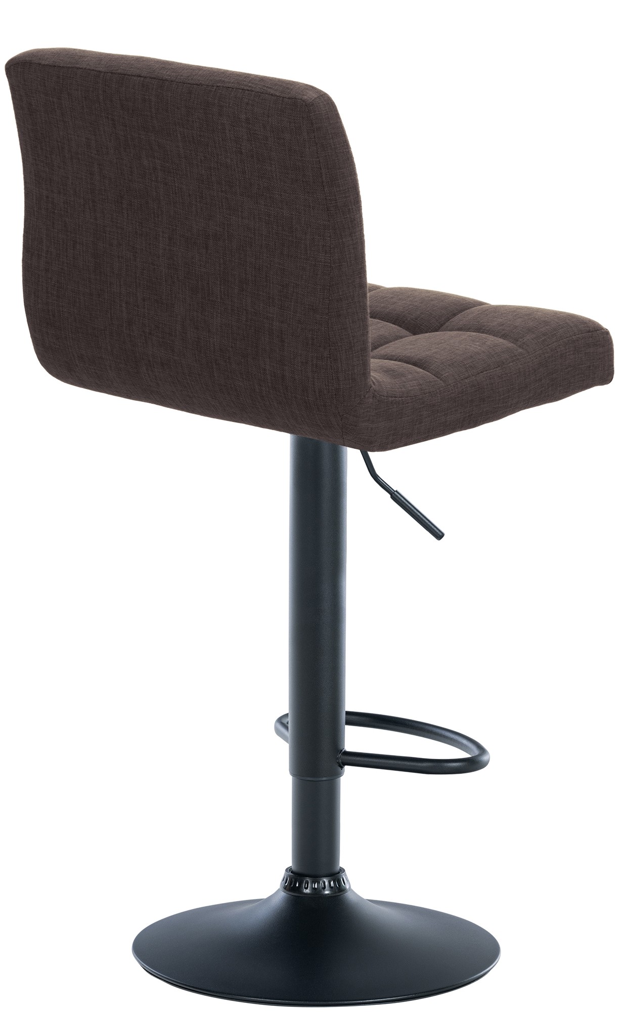 2er Set Barhocker Calma Stoff Metall matt schwarz braun