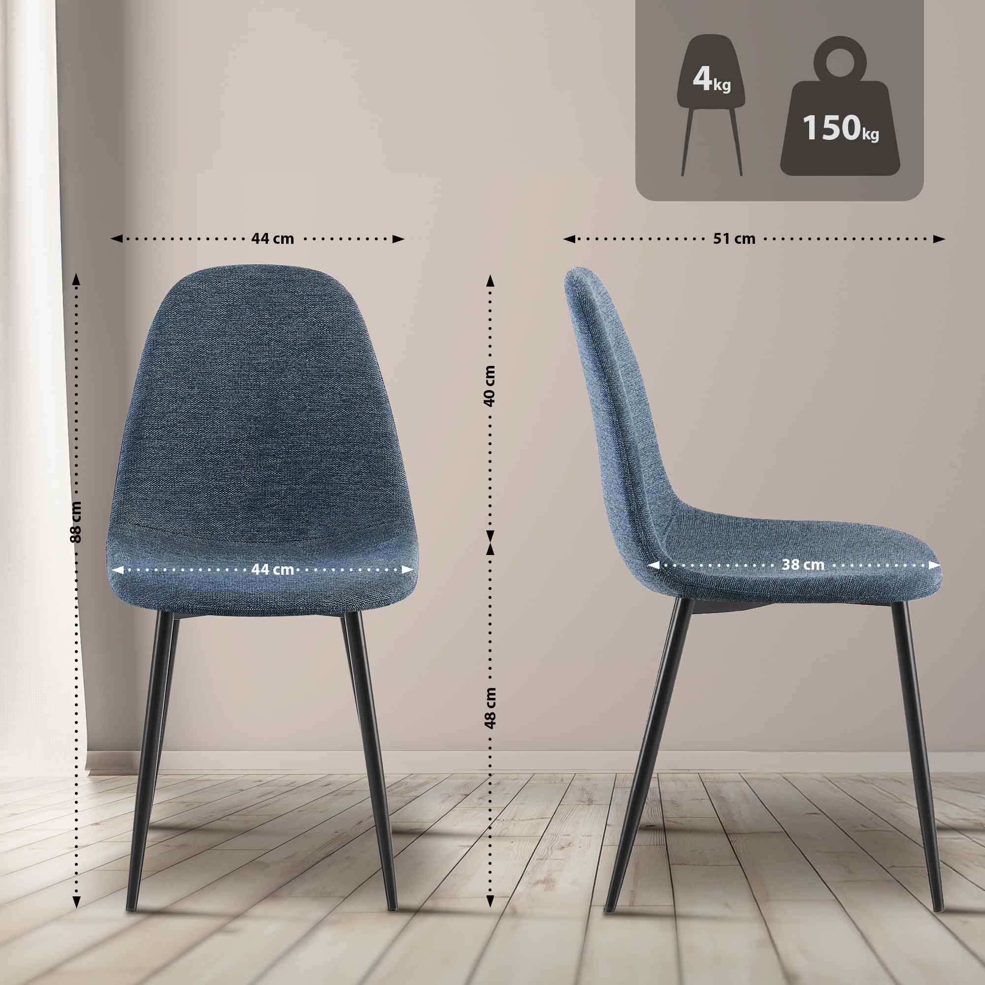4er Set Esszimmerstühle Napier