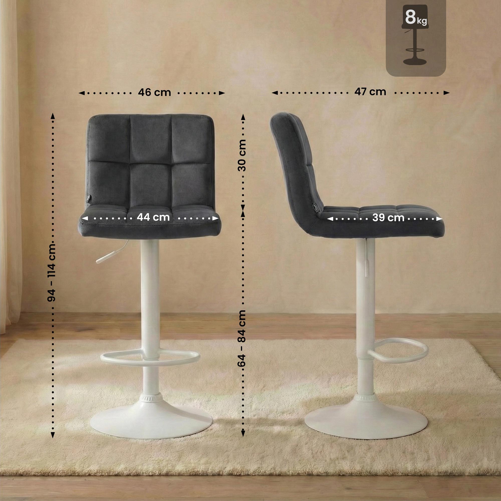 2er Set Barhocker Peru Samt