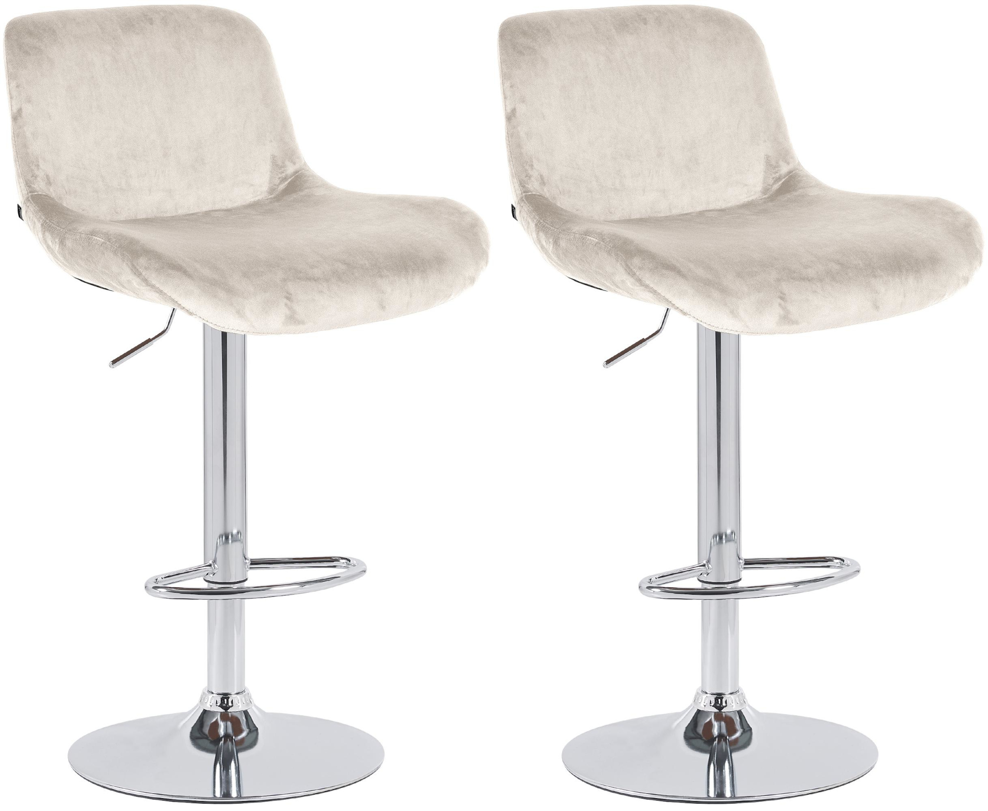 2er Set Barhocker Solon Chrom
