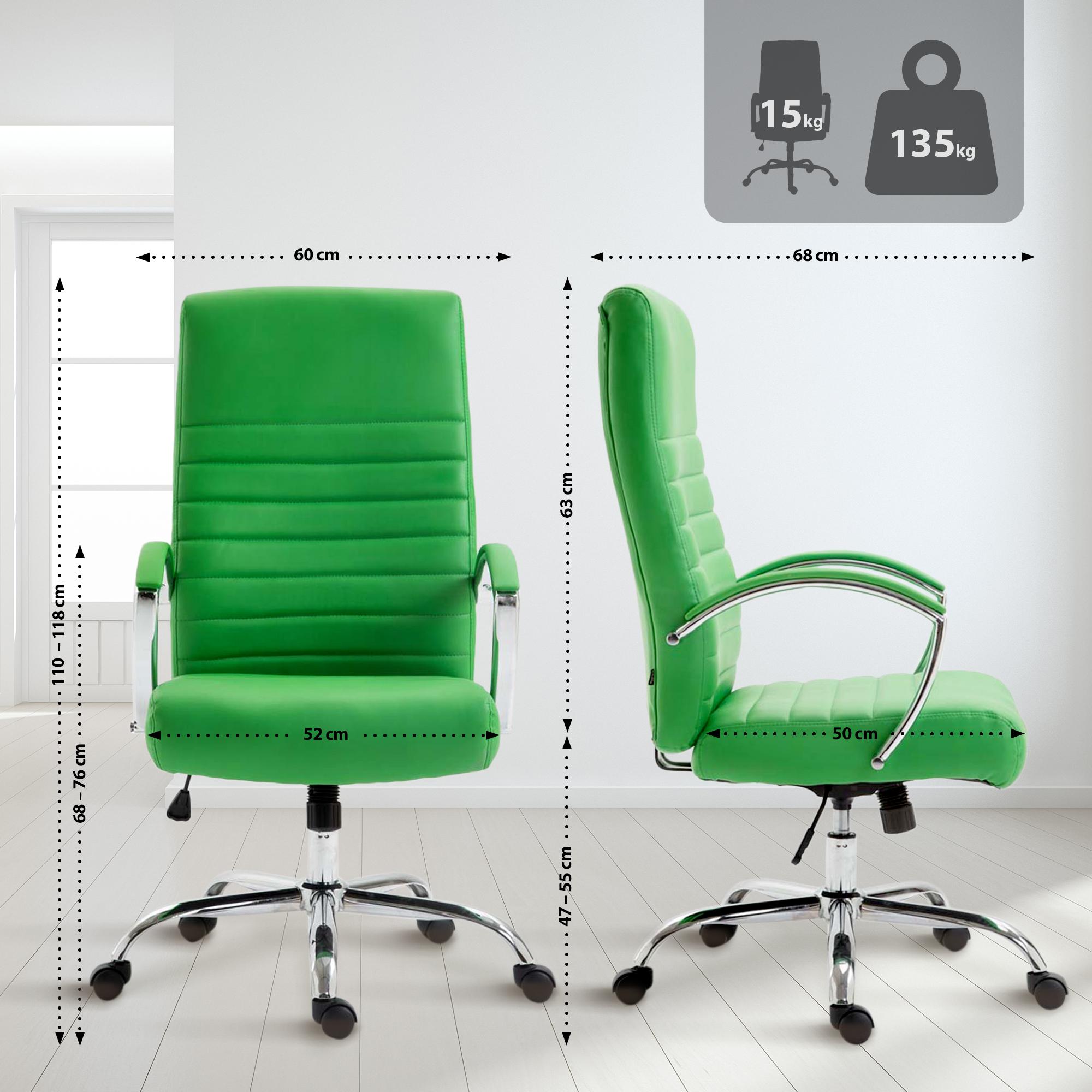 Bürostuhl Valais Kunstleder grün