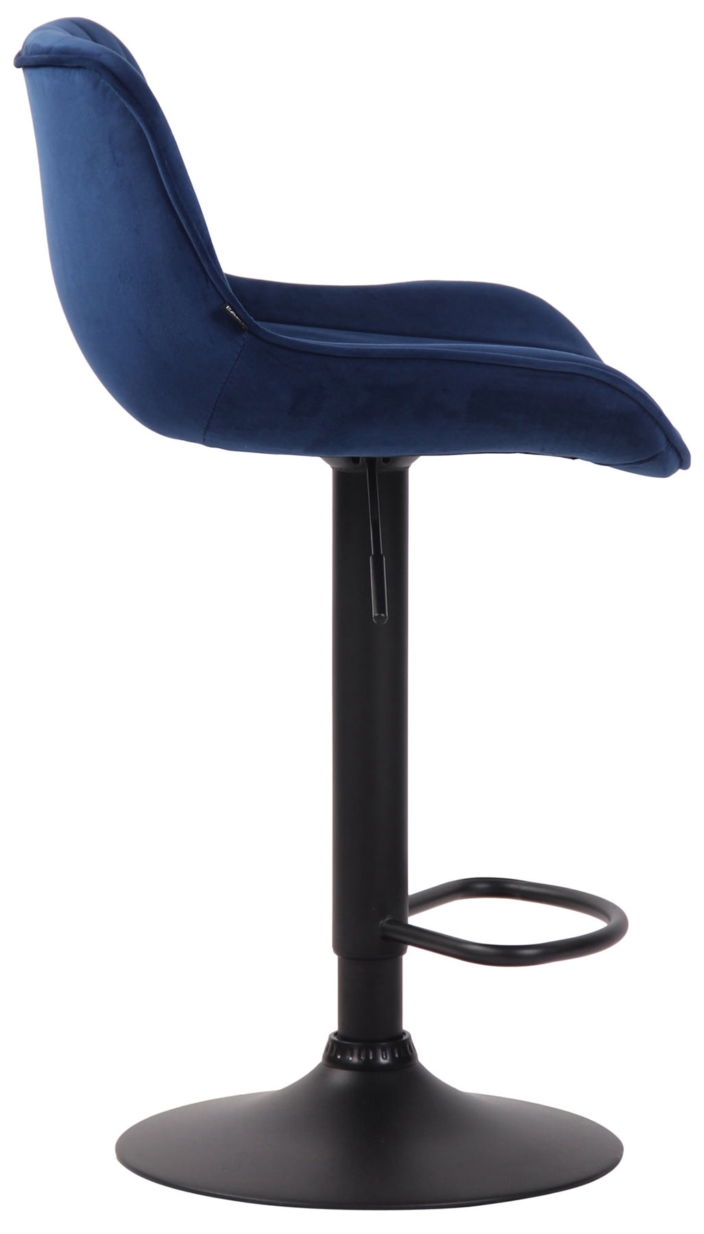 2er Set Barhocker Lentini Samt blau schwarz