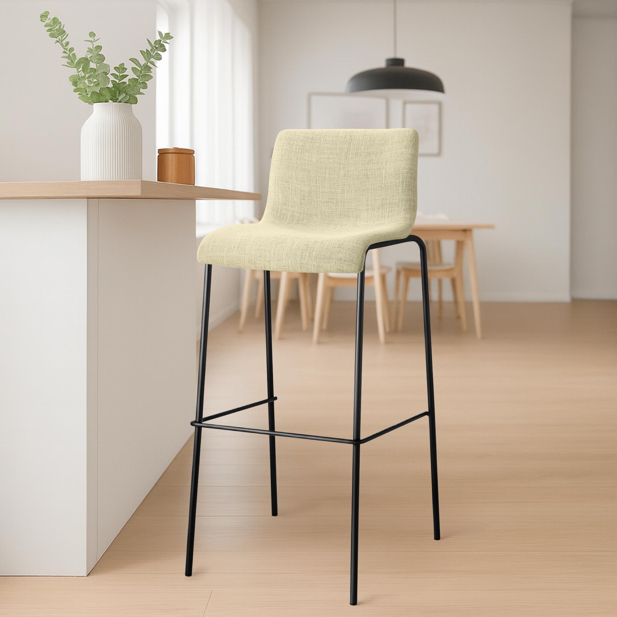 2er Set Barhocker Hover Stoff Vierfußgestell