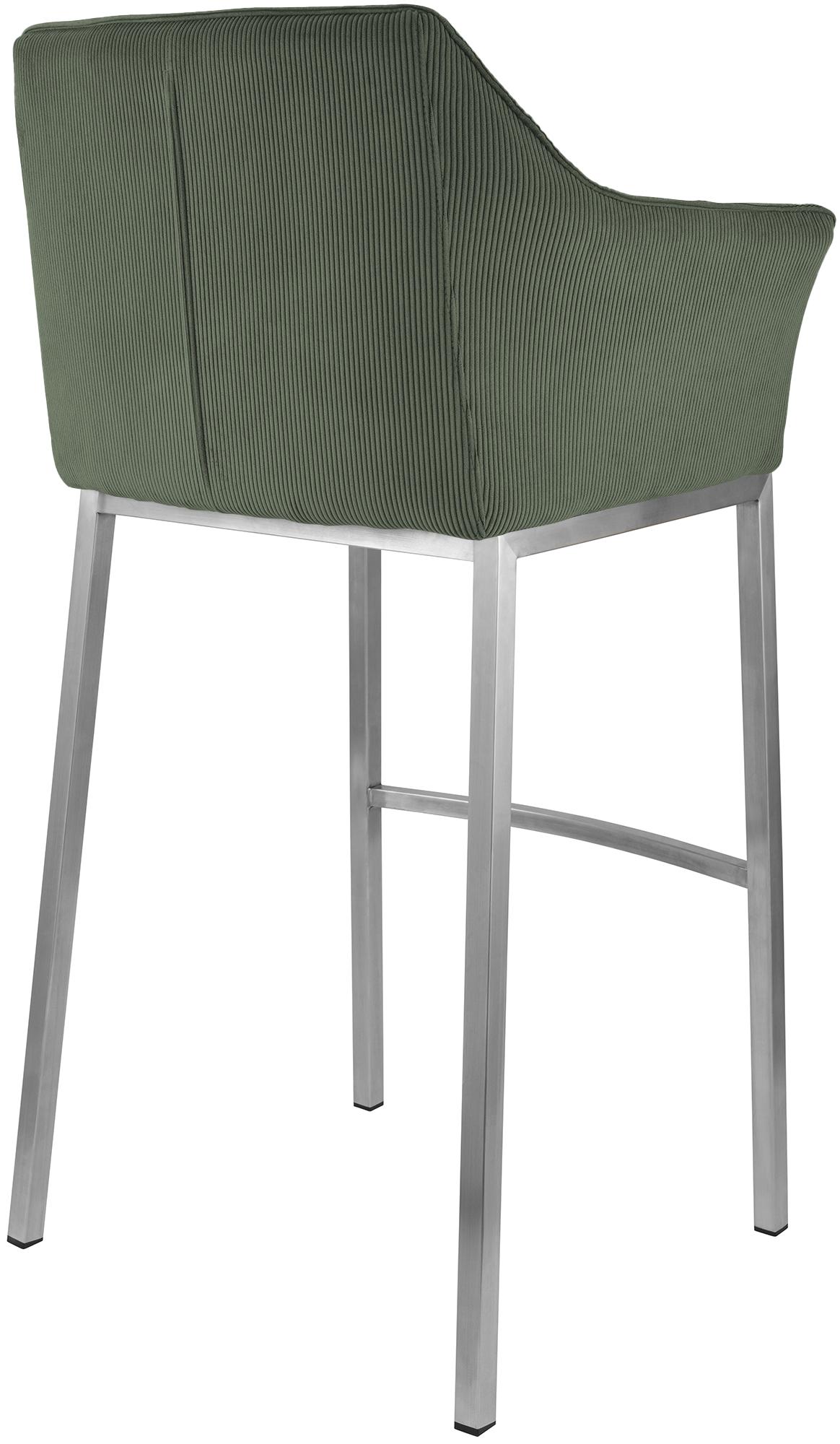 Barhocker Damaso Cord mit Vierfußgestell