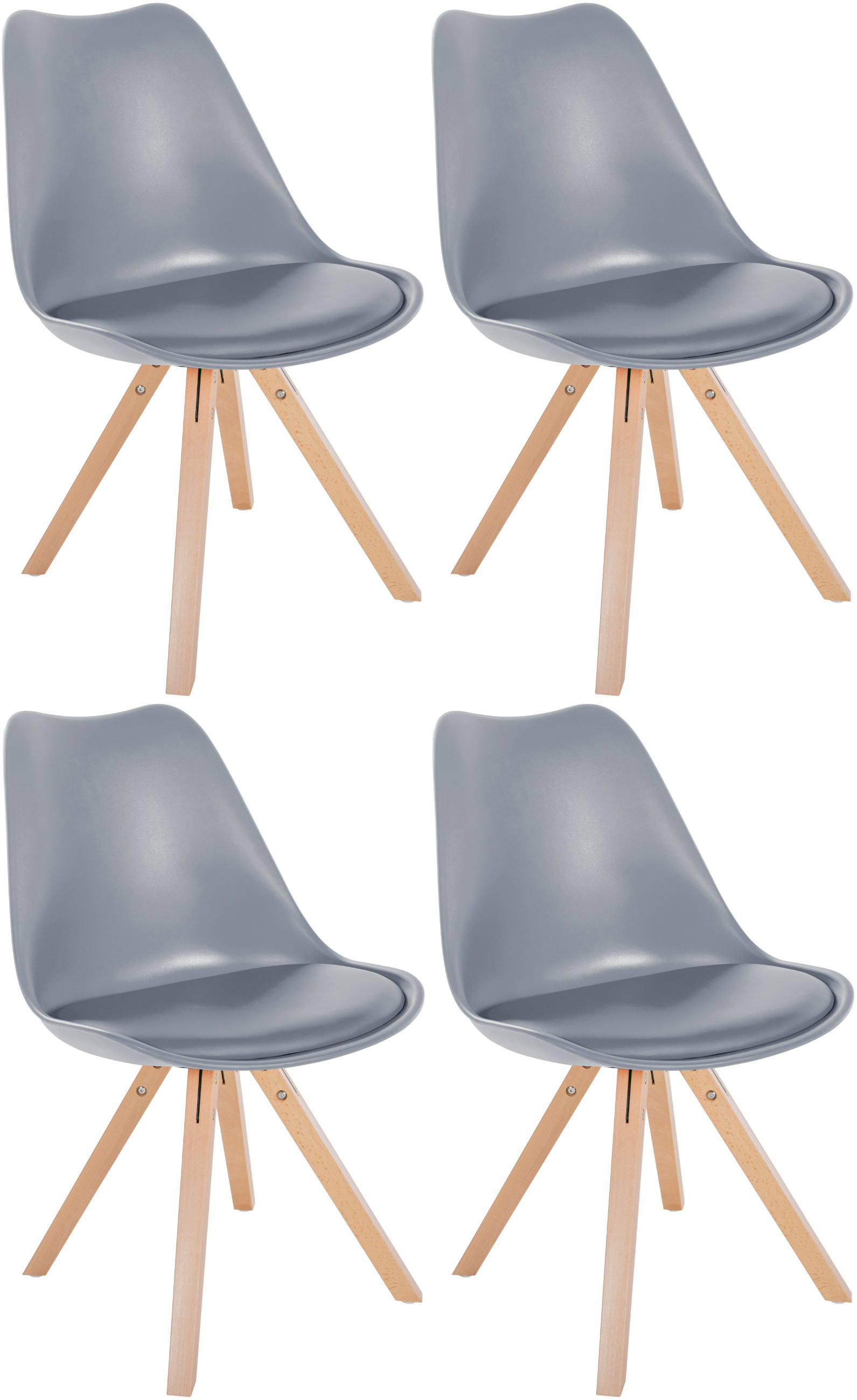 4er Set Stühle Sofia Kunststoff