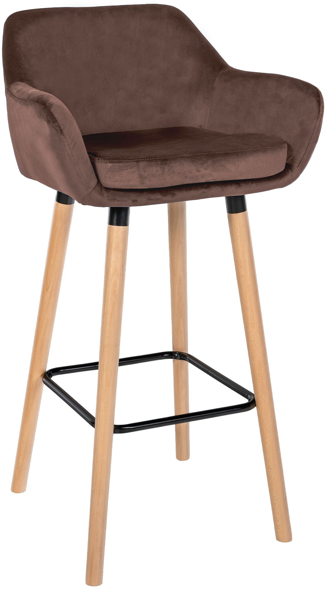Barhocker Grant Samt coffee
