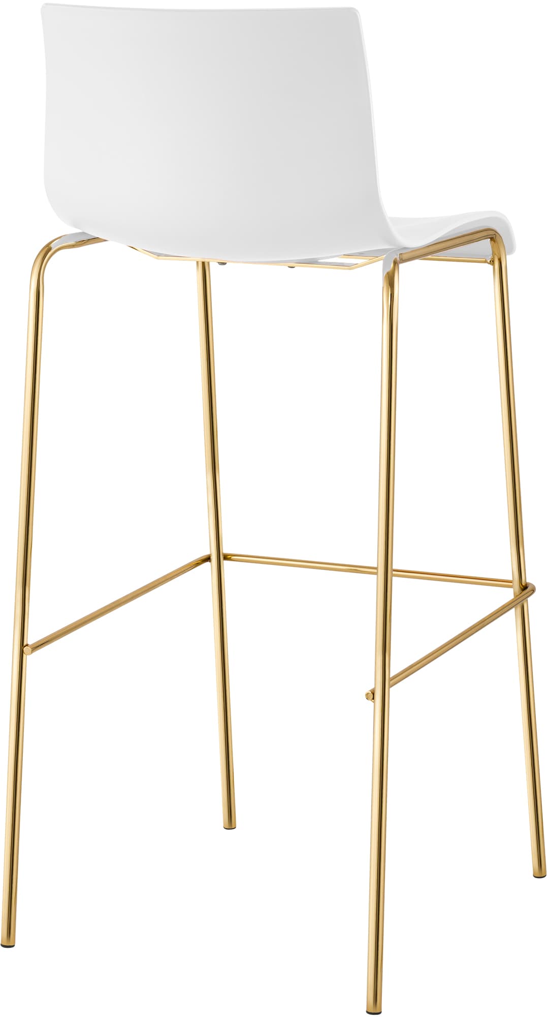 Barhocker Hover Kunststoff Vierfußgestell Gold