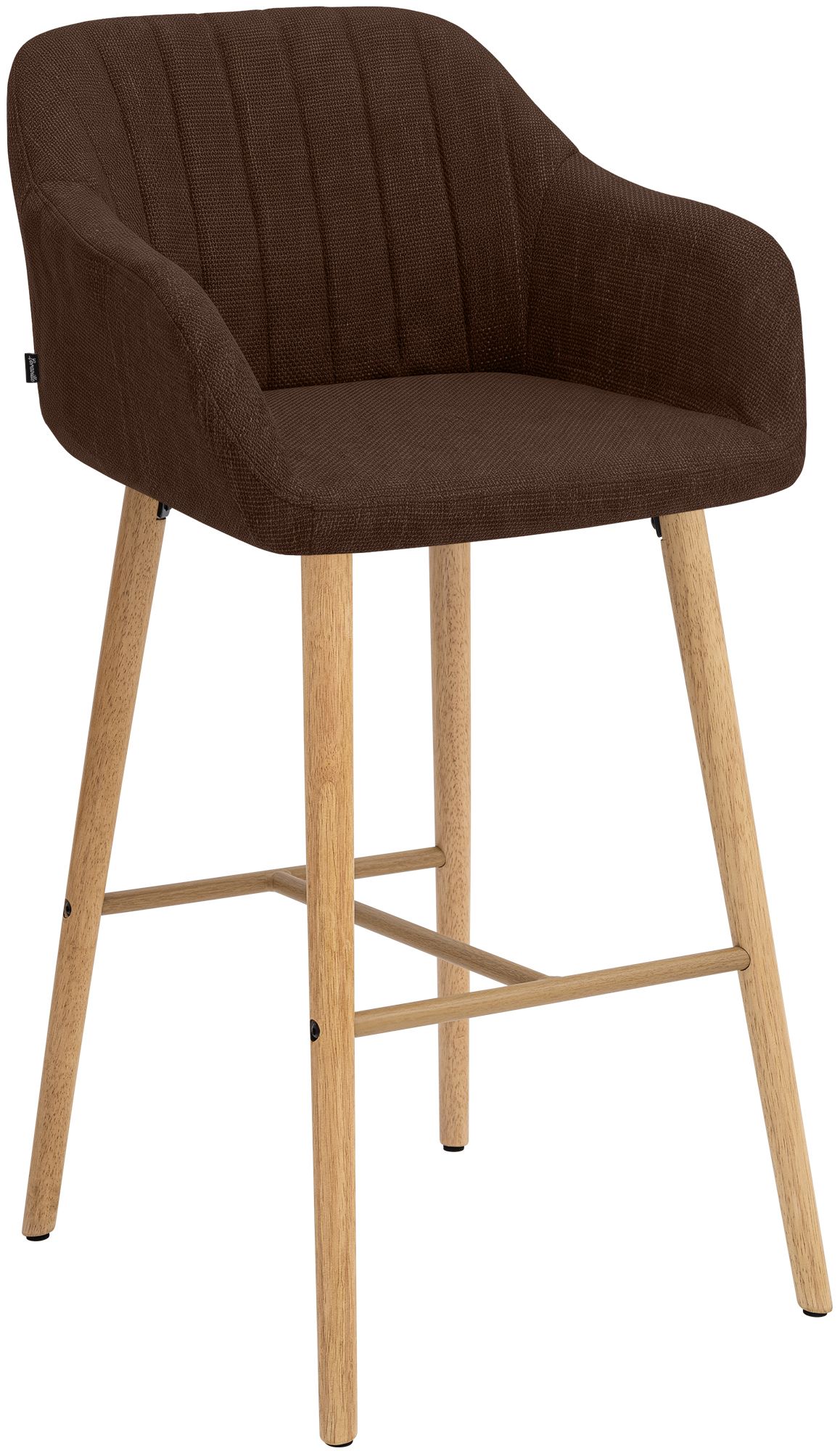 Barhocker Ando Stoff braun