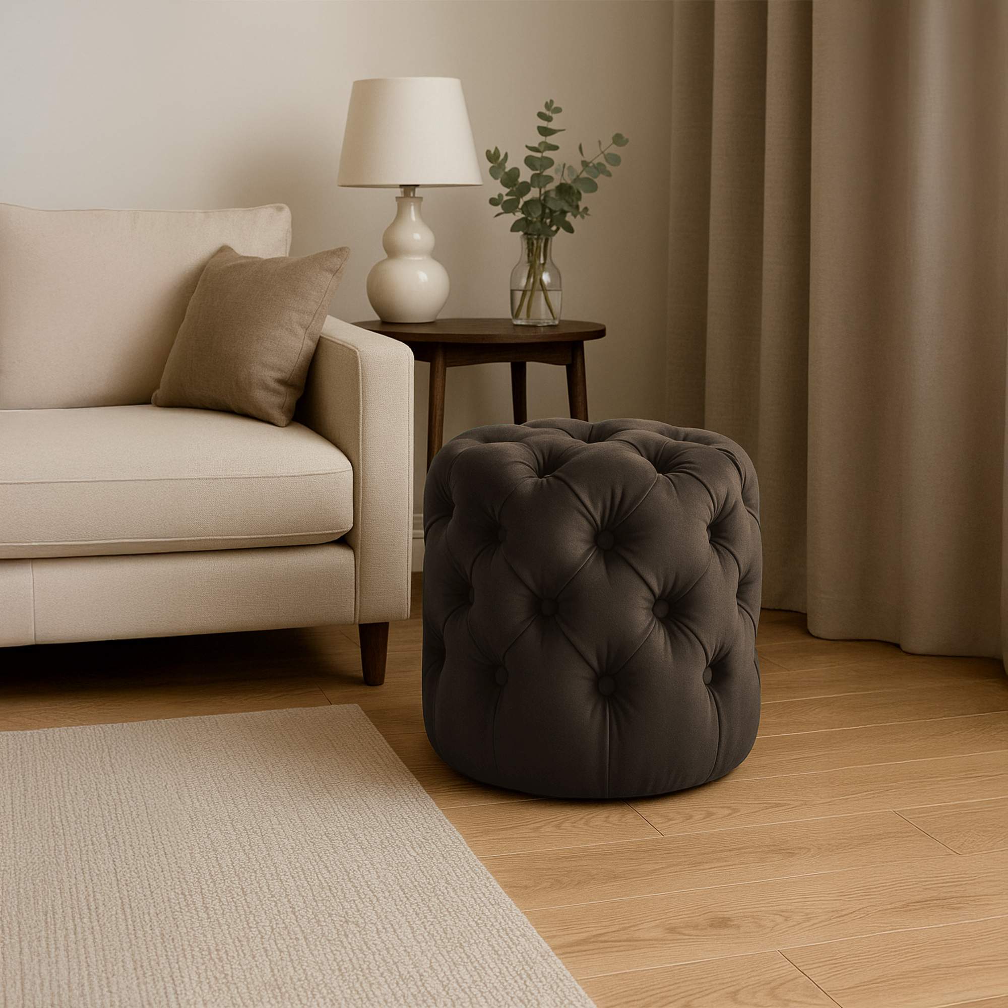 Sitzhocker Drancy Samt