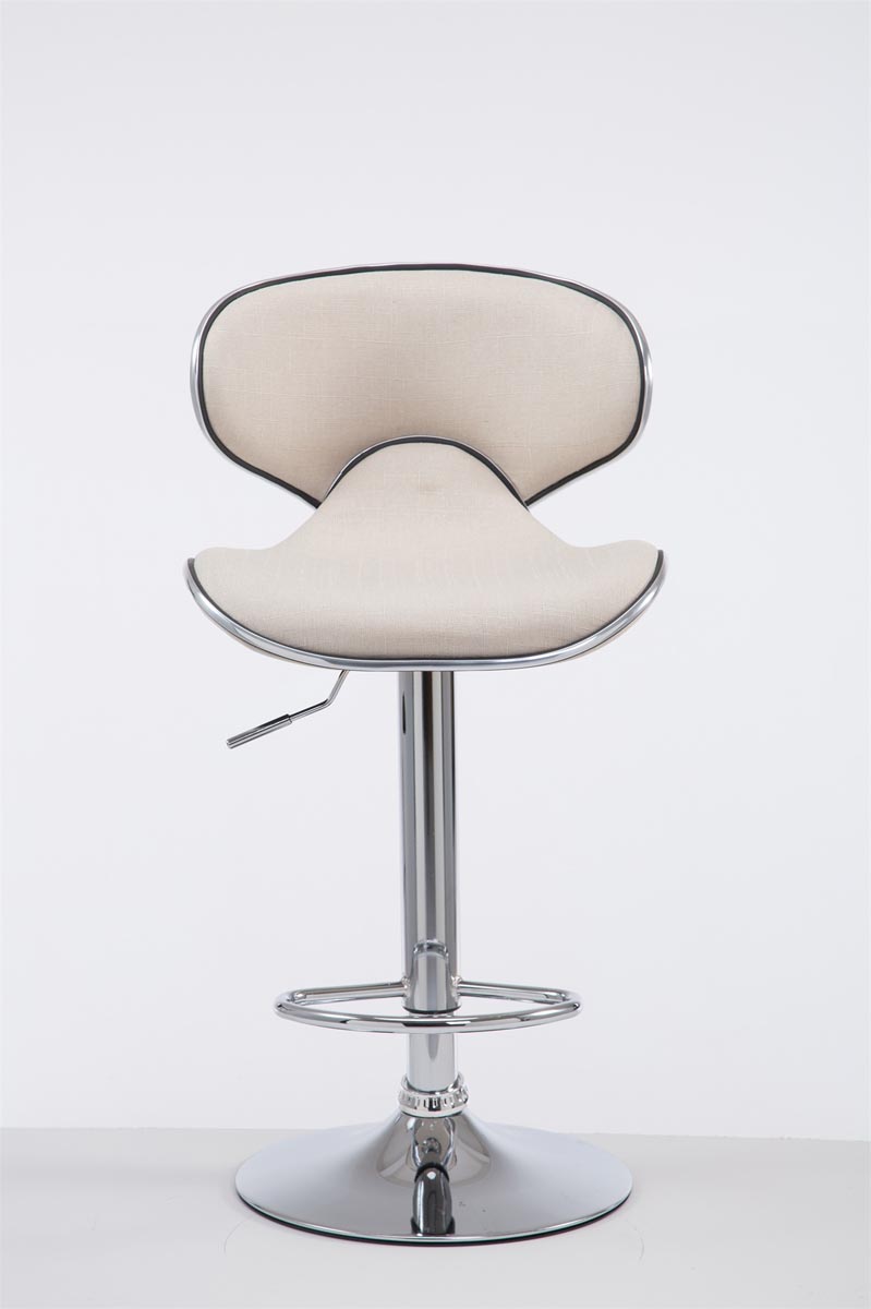 Barhocker Las Vegas V2 Stoff creme chrom