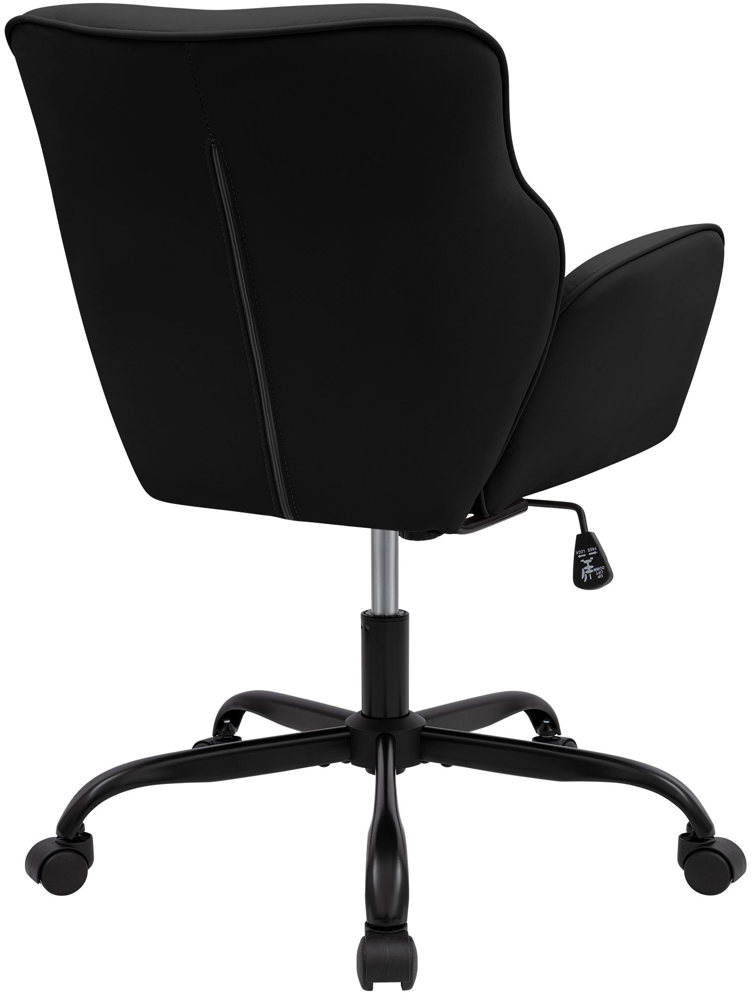 Bürostuhl Amado Lederoptik schwarz