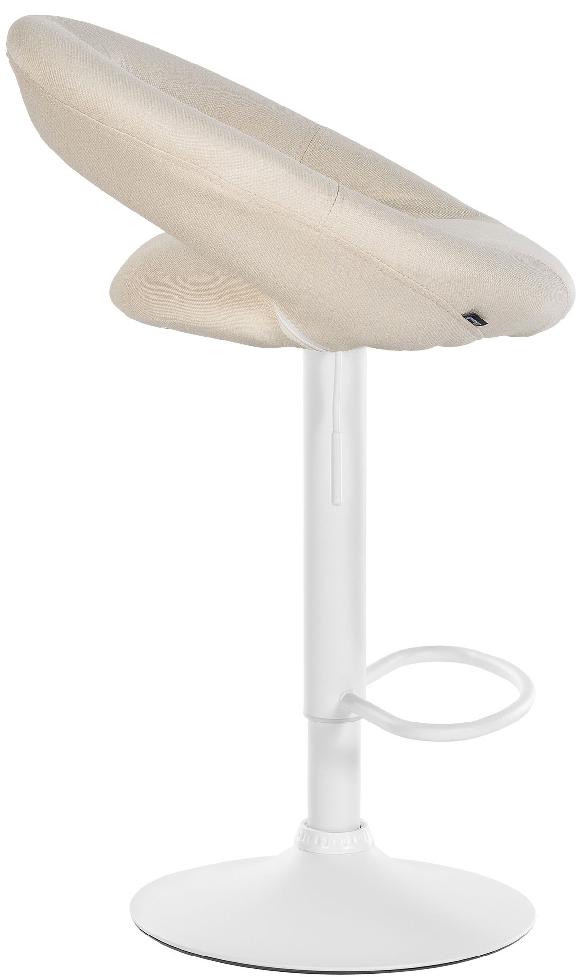 2er Set Barhocker Olinda Stoff creme weiß