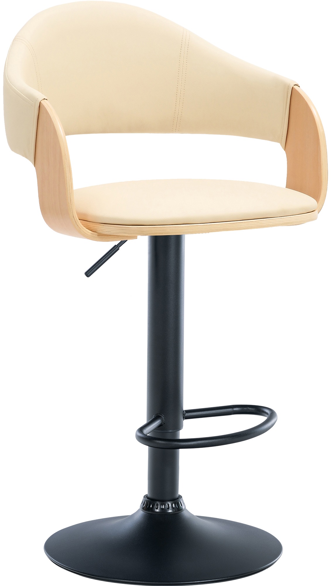 Barhocker Nilse Kunstleder natura/creme schwarz