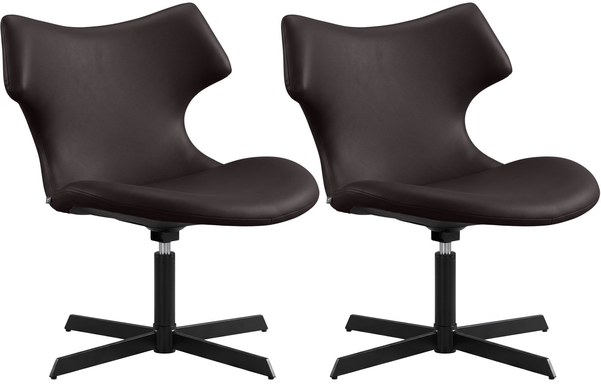 2er Set Loungestühle Welland Lederoptik