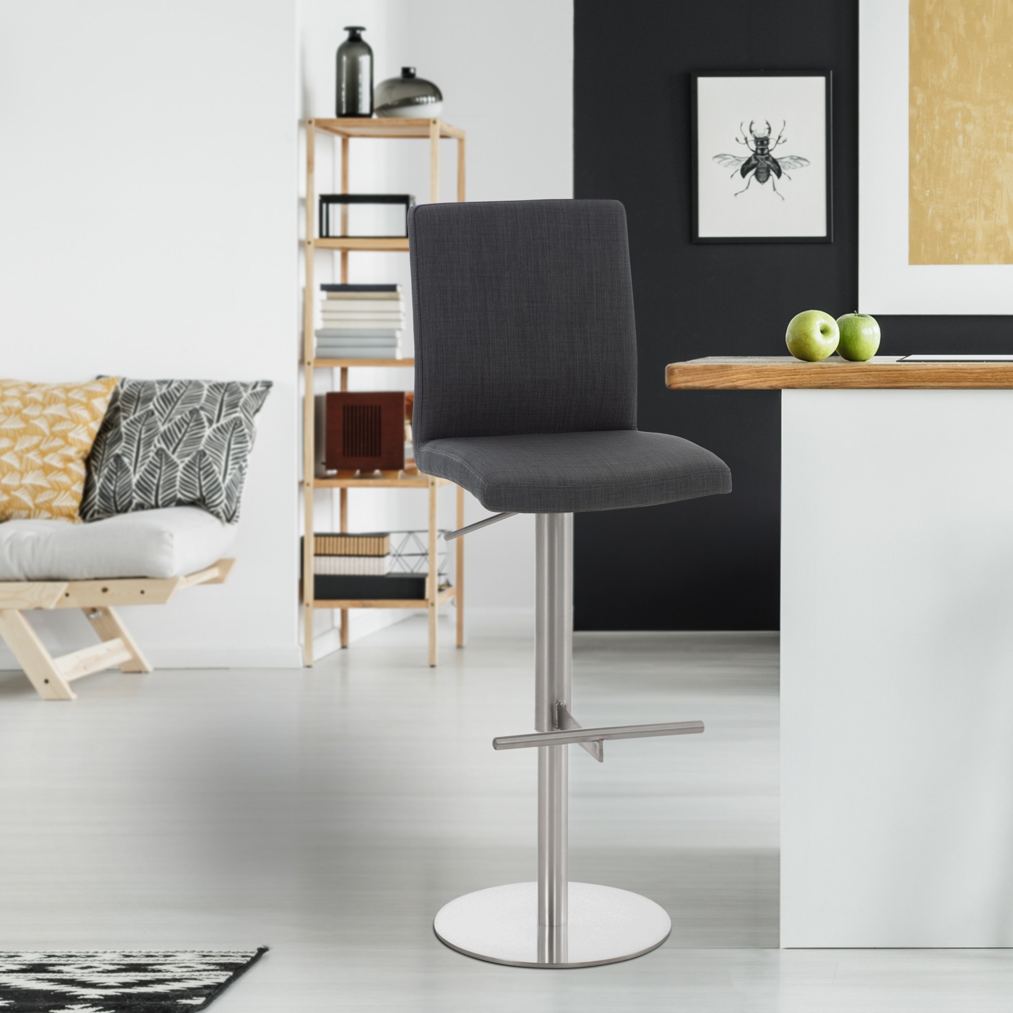2er Set Barhocker Cadiz Stoffbezug