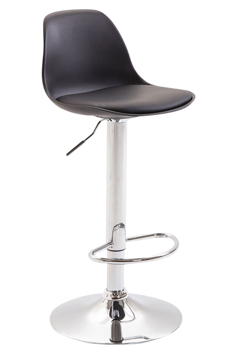 Barhocker Kiel Kunststoff schwarz chrom