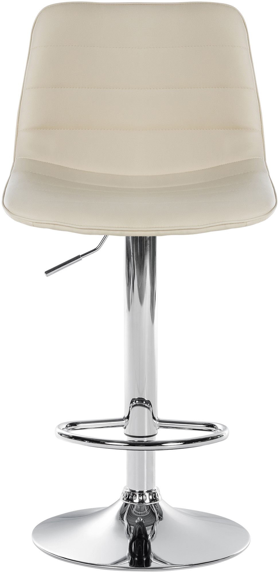2er Set Barhocker Lex Kunstleder Metall in Chromoptik creme