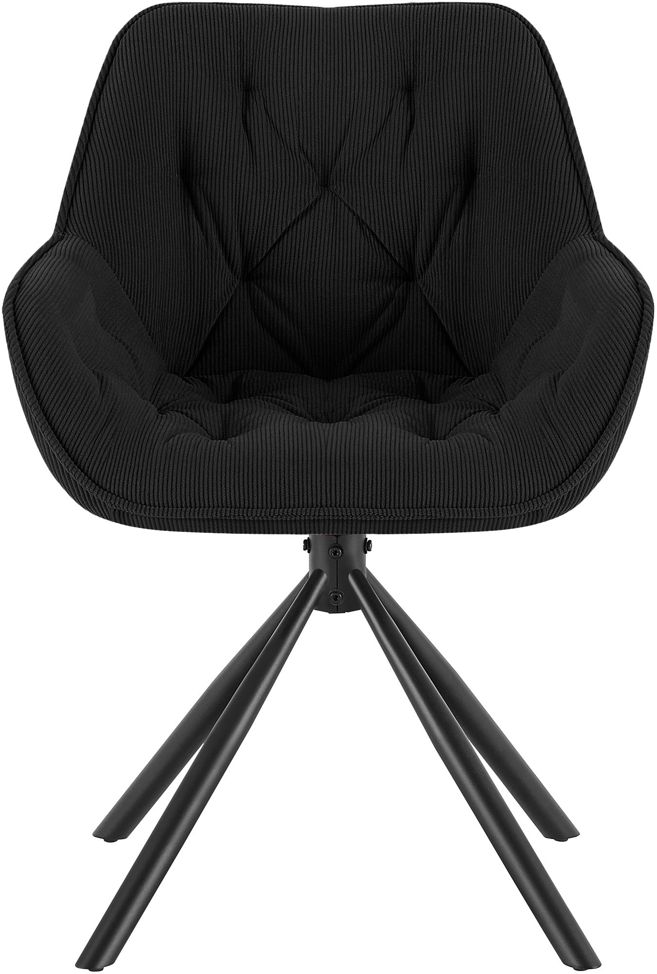 Esszimmerstuhl Rimio Cord schwarz