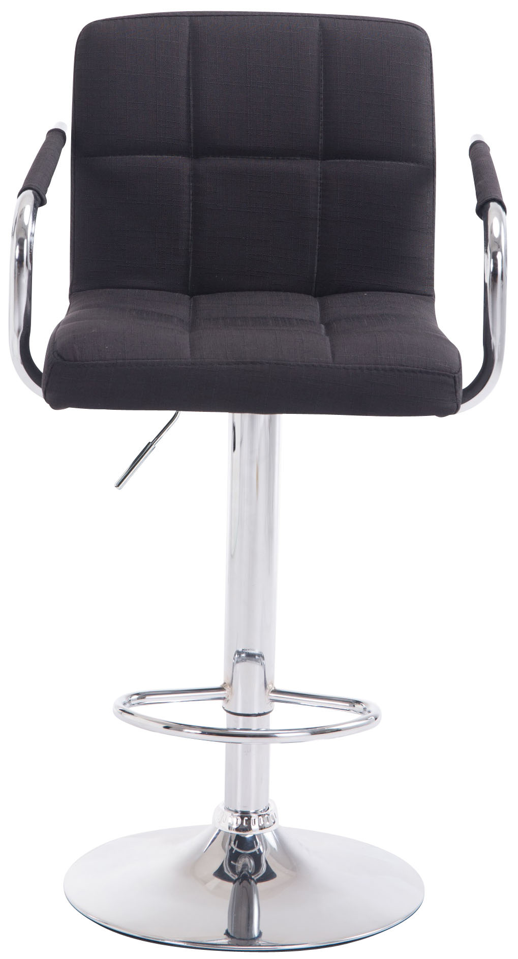 Barhocker Lucy V2 Stoff schwarz chrom