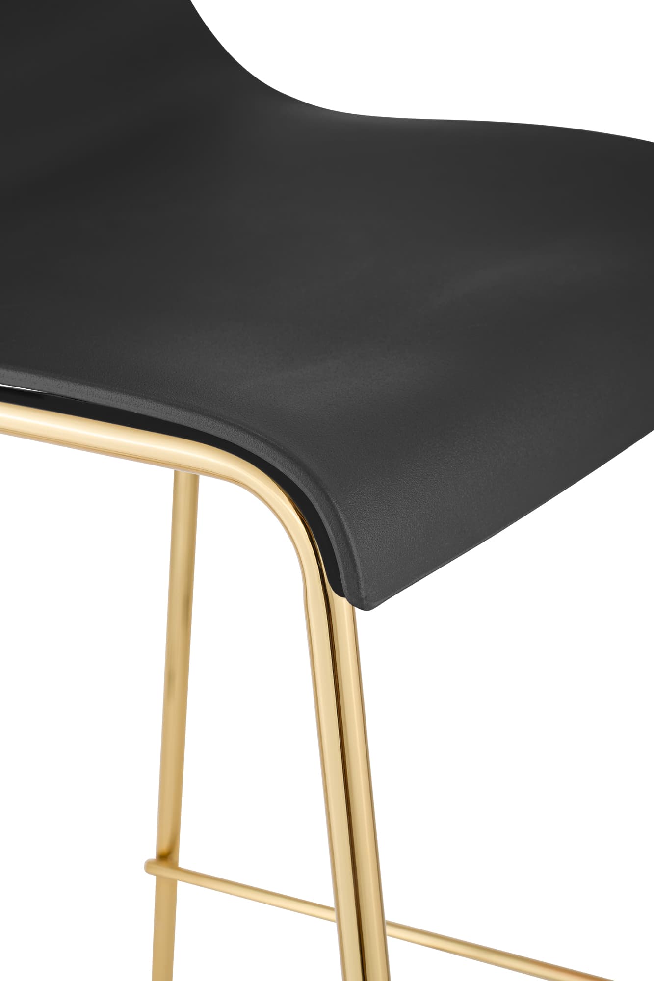 Barhocker Hover Kunststoff Vierfußgestell Gold