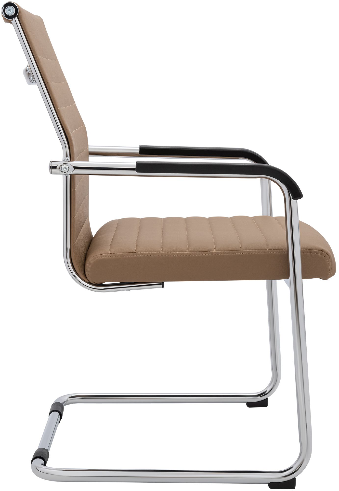 Freischwinger Hakon Lederoptik hellbraun