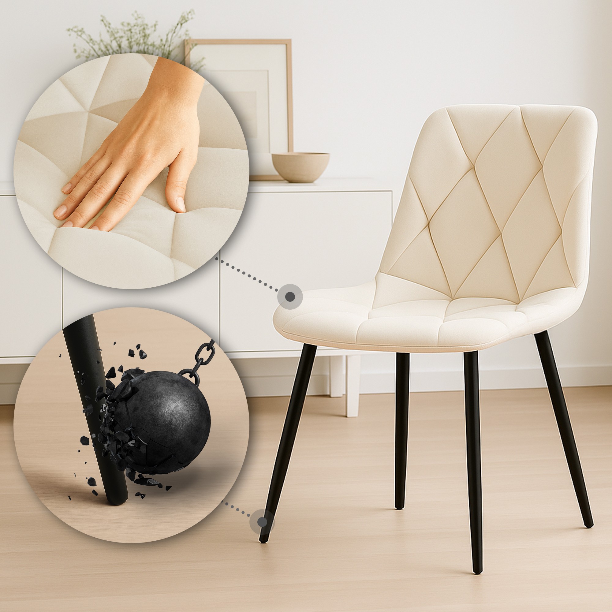 2er Set Esszimmerstuhl Clairton