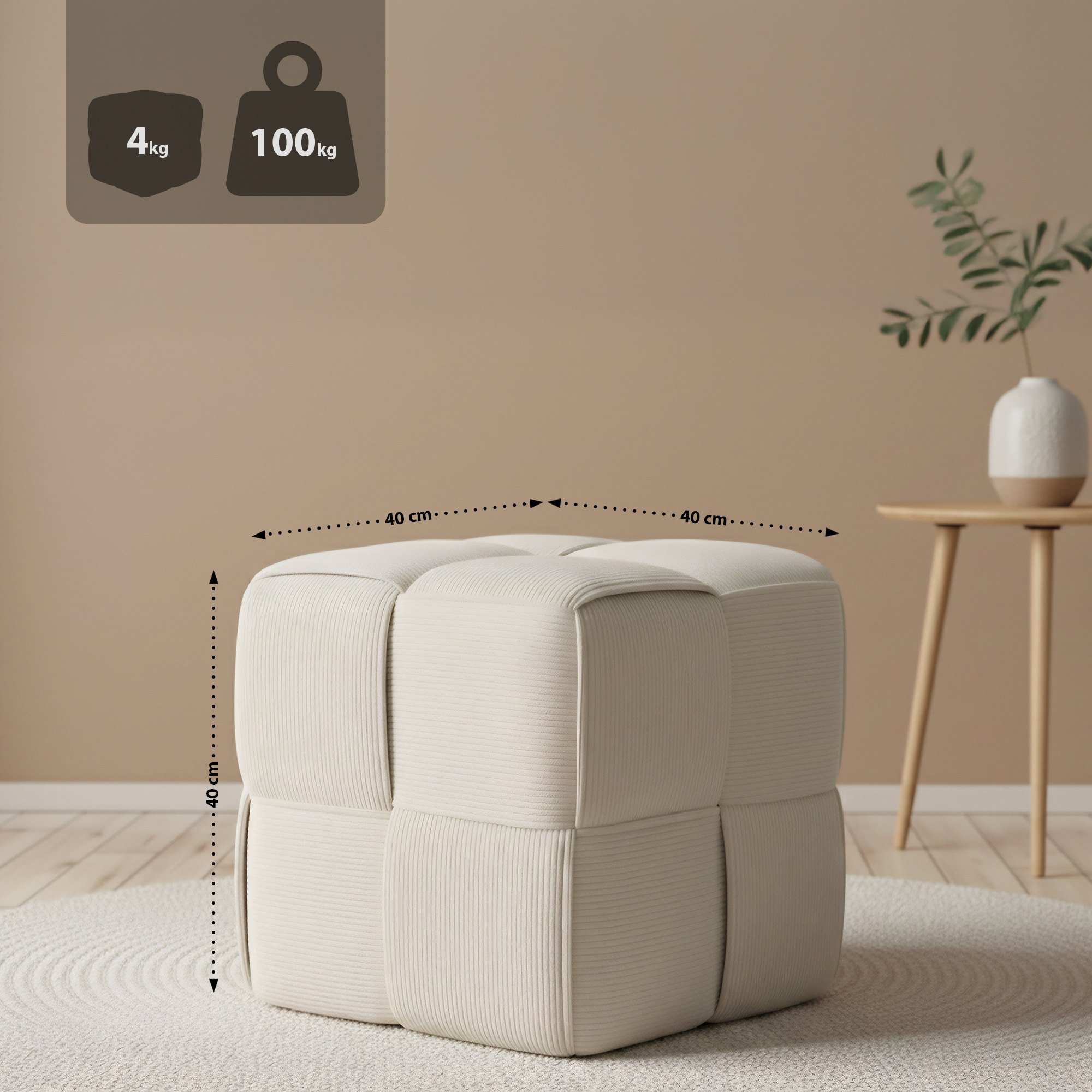 Sitzhocker Cord Forinta