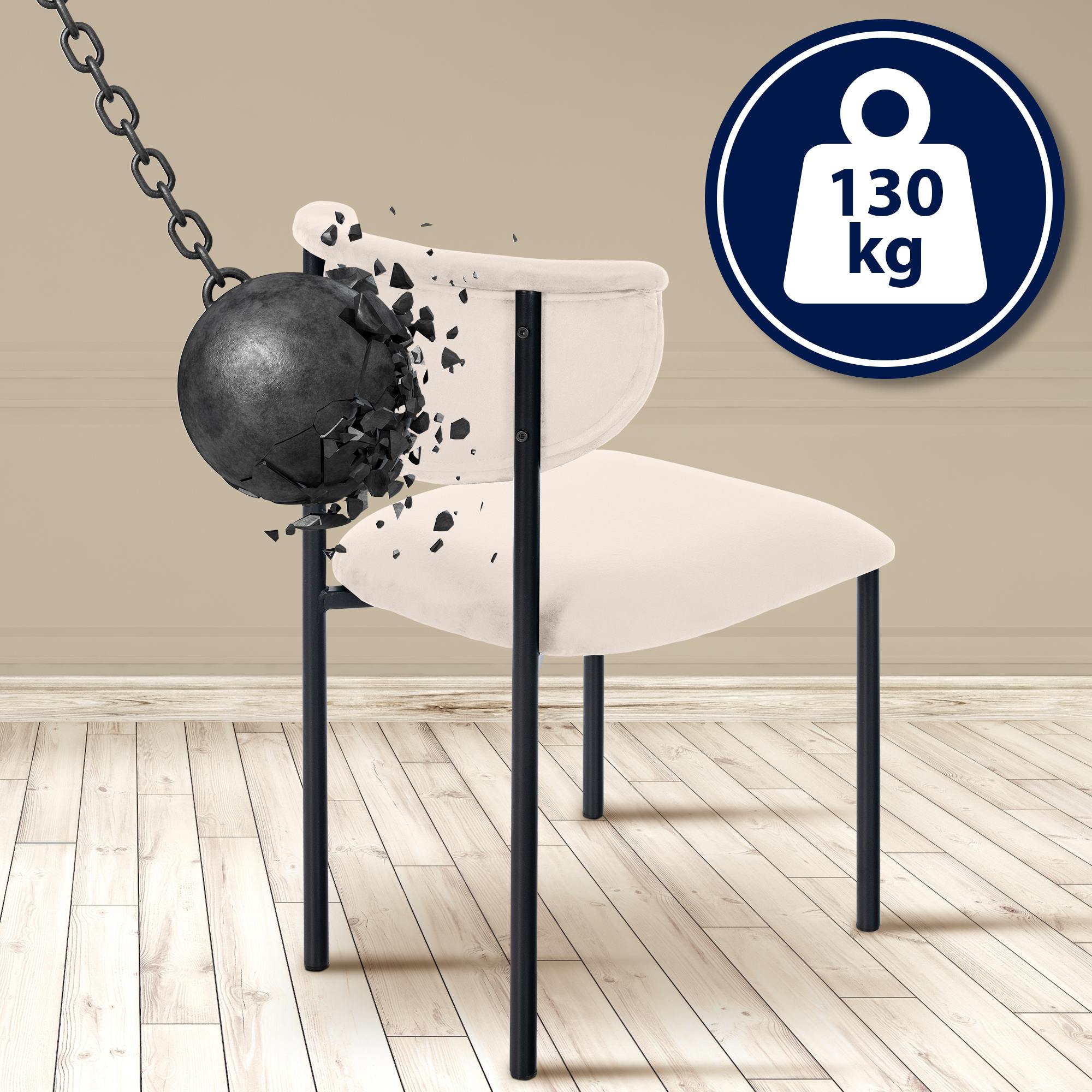 2er Set Esszimmerstuhl Gambell Samt