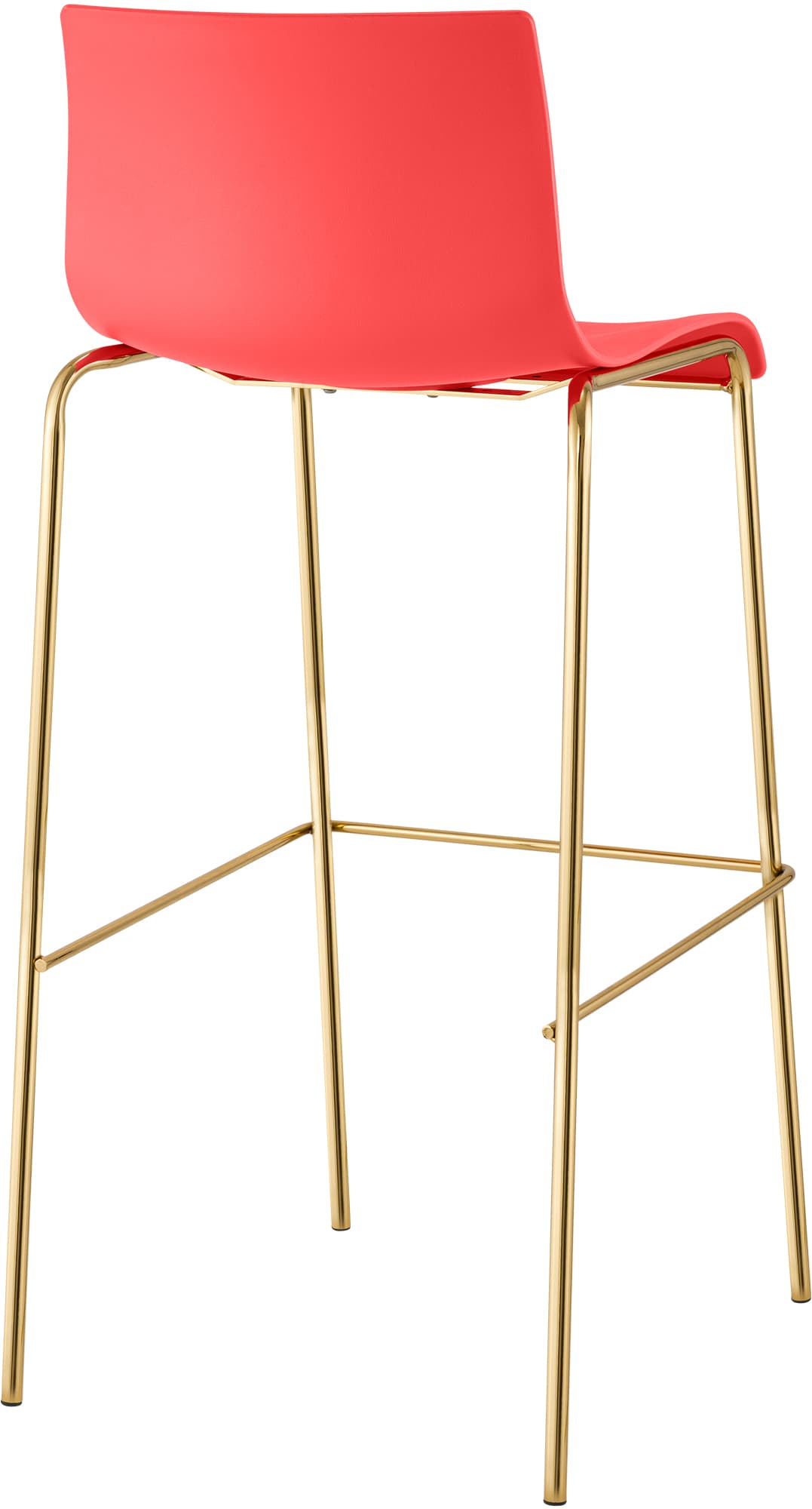 Barhocker Hover Kunststoff Vierfußgestell Gold