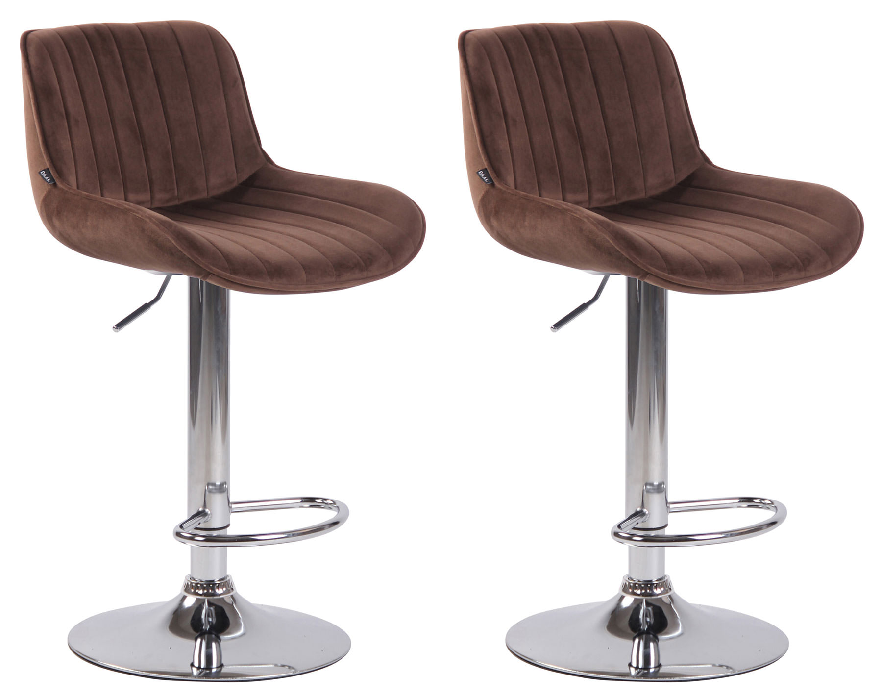 2er Set Barhocker Lentini Samt