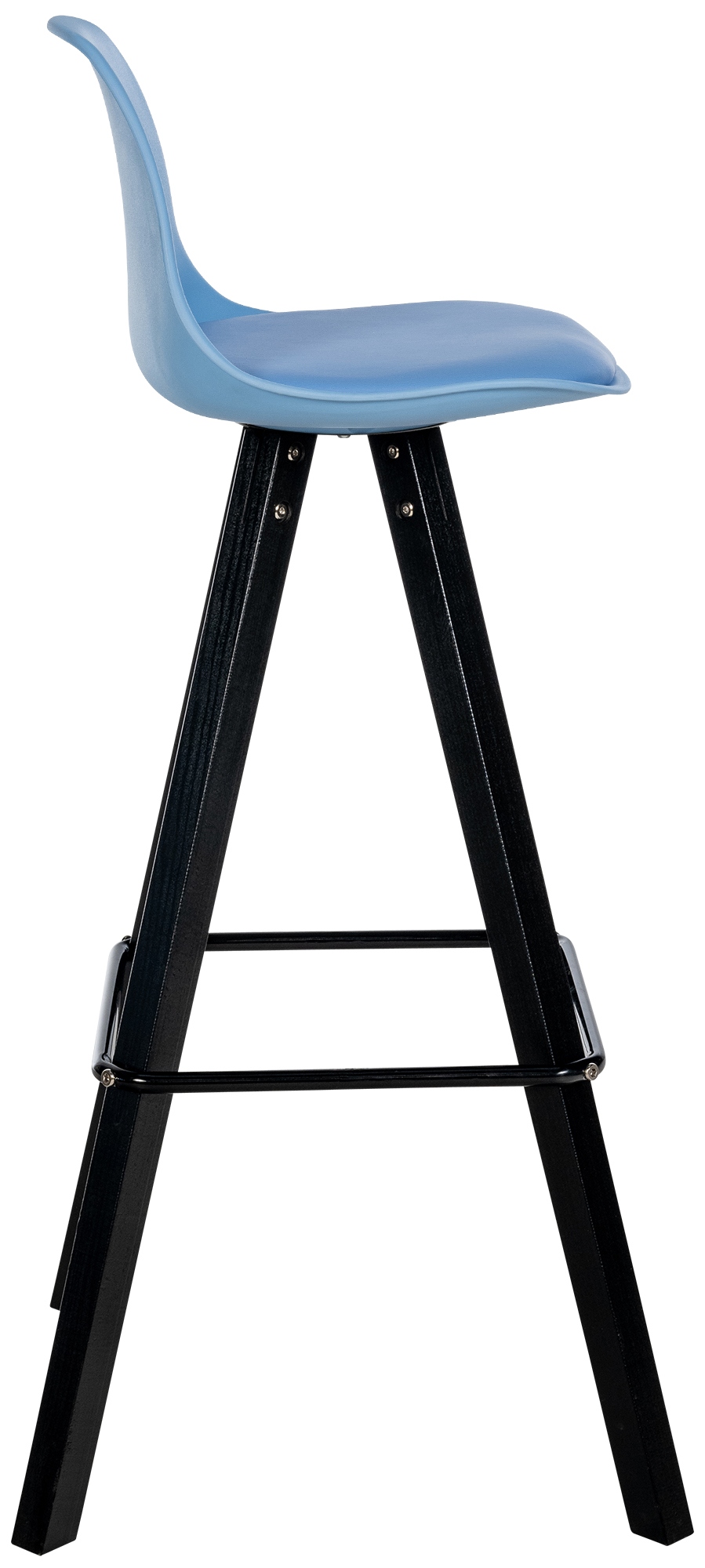 Barhocker Corbin Kunstleder Square blau schwarz