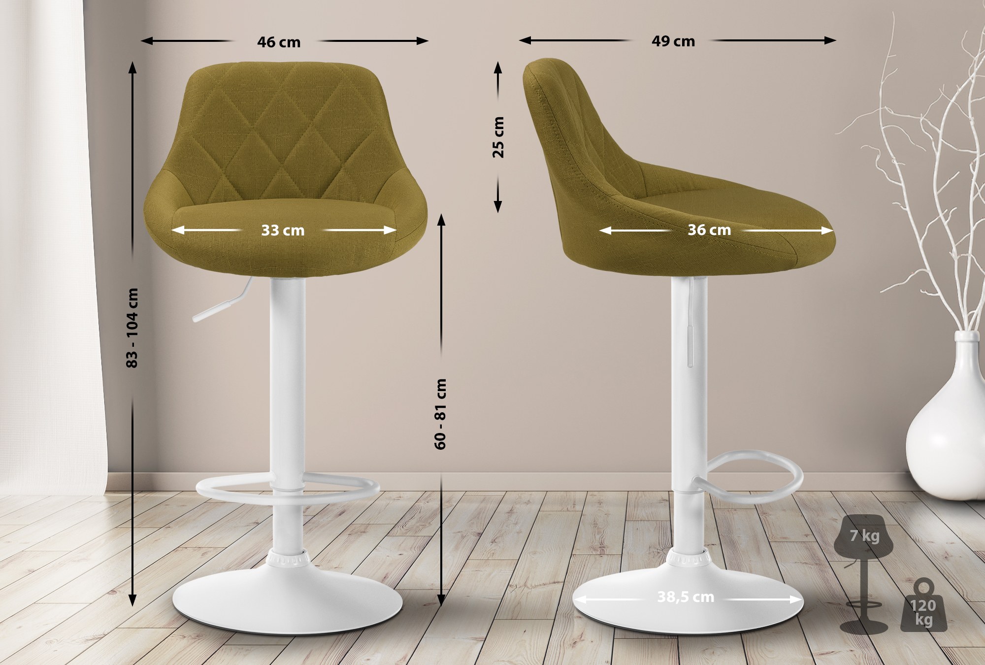 Barhocker Lazio Stoff