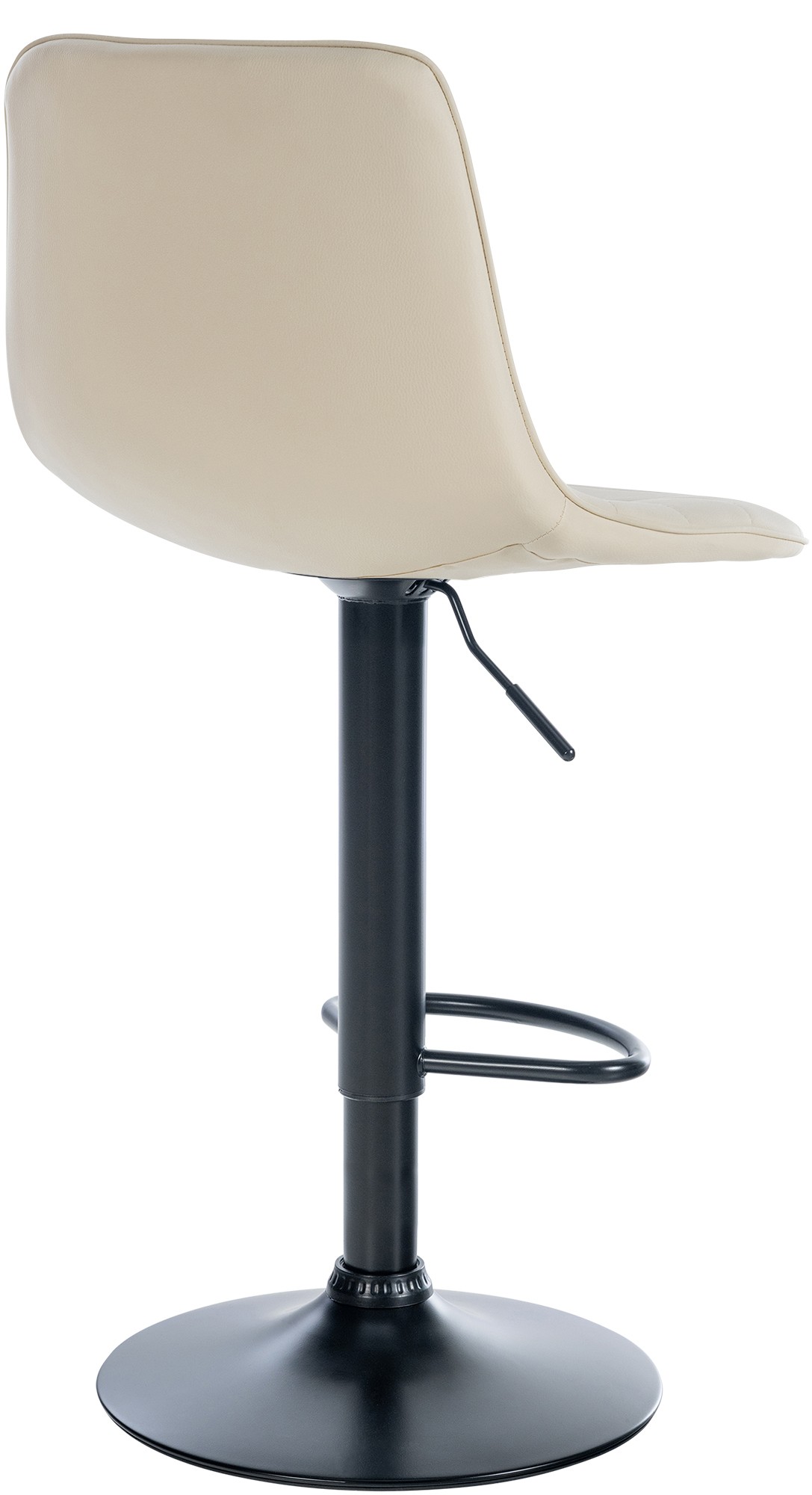 2er Set Barhocker Lex Kunstleder Metall matt schwarz creme
