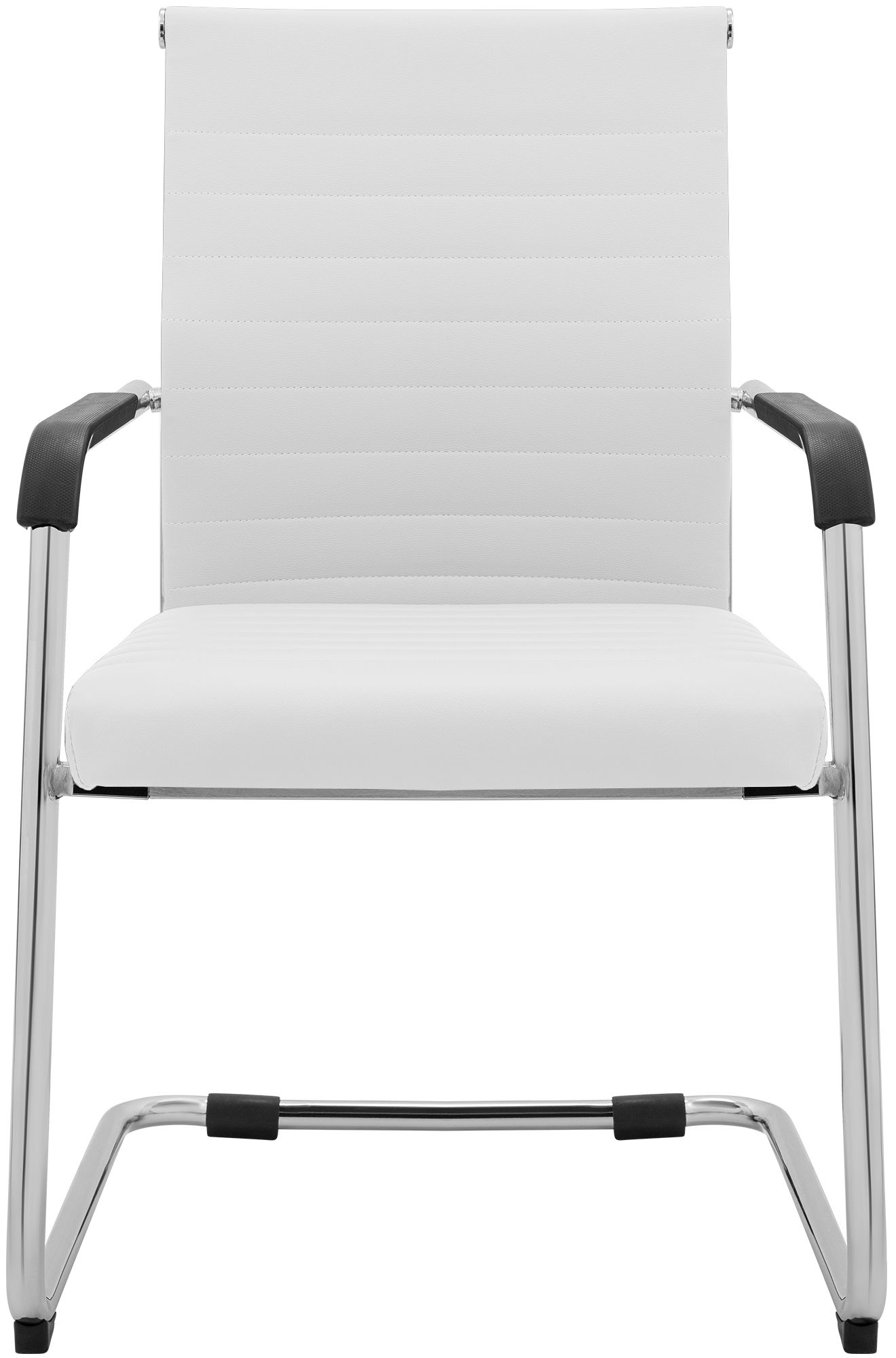 Freischwinger Hakon Lederoptik weiß