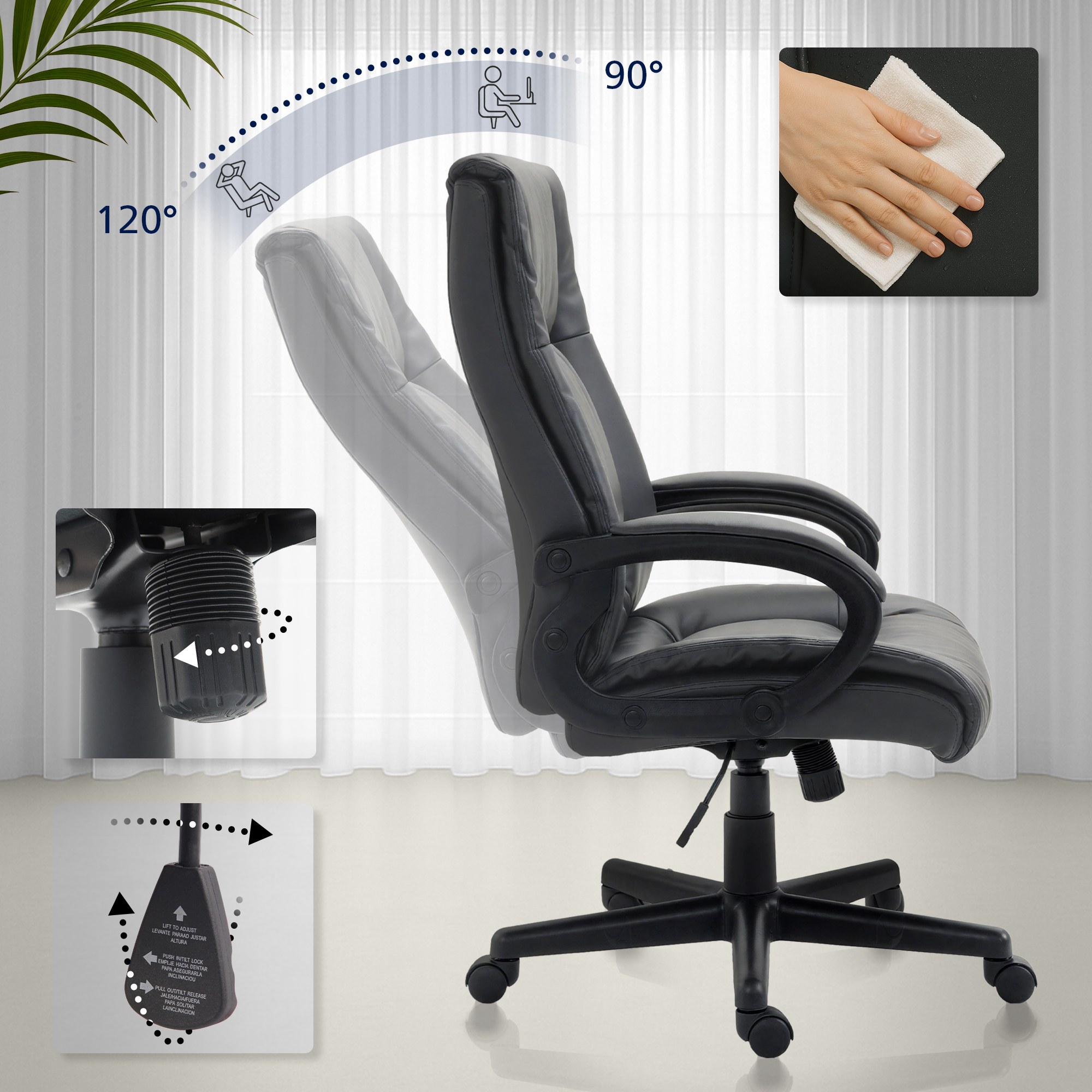 Bürostuhl XL Sparta Kunstleder