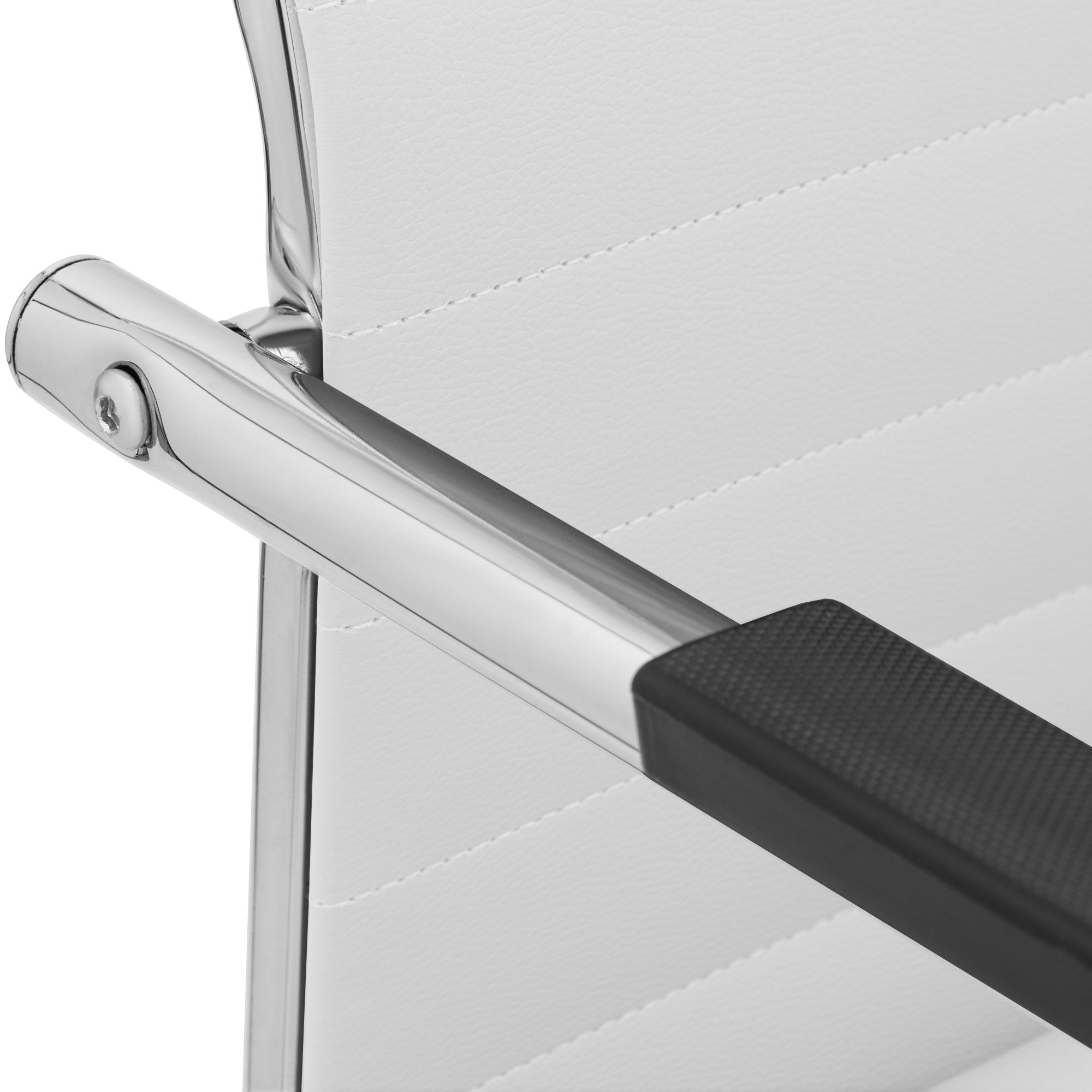 Freischwinger Hakon Lederoptik weiß