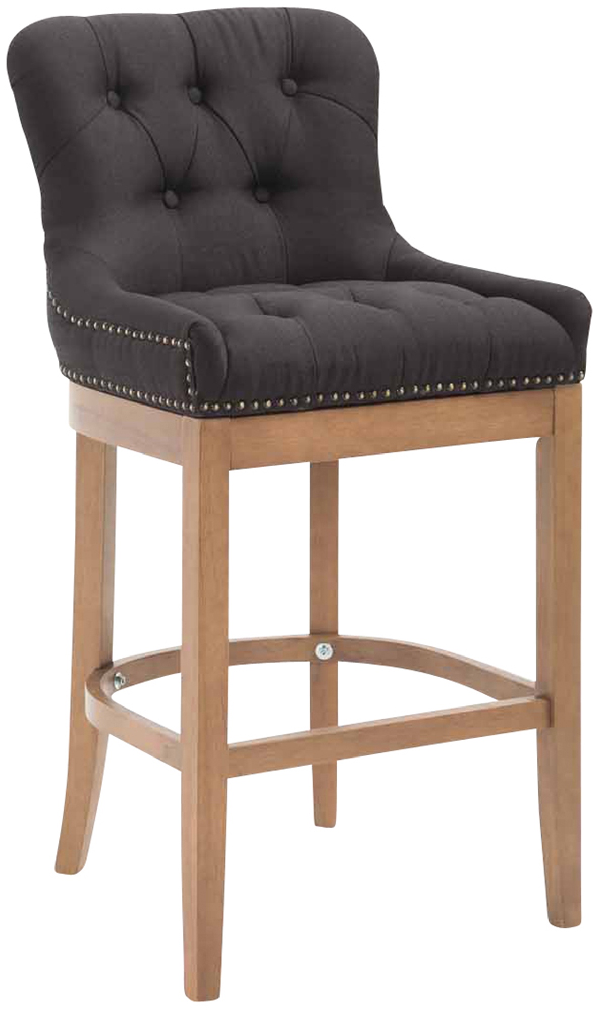 Barhocker Lakewood Stoff, Antik-hell schwarz