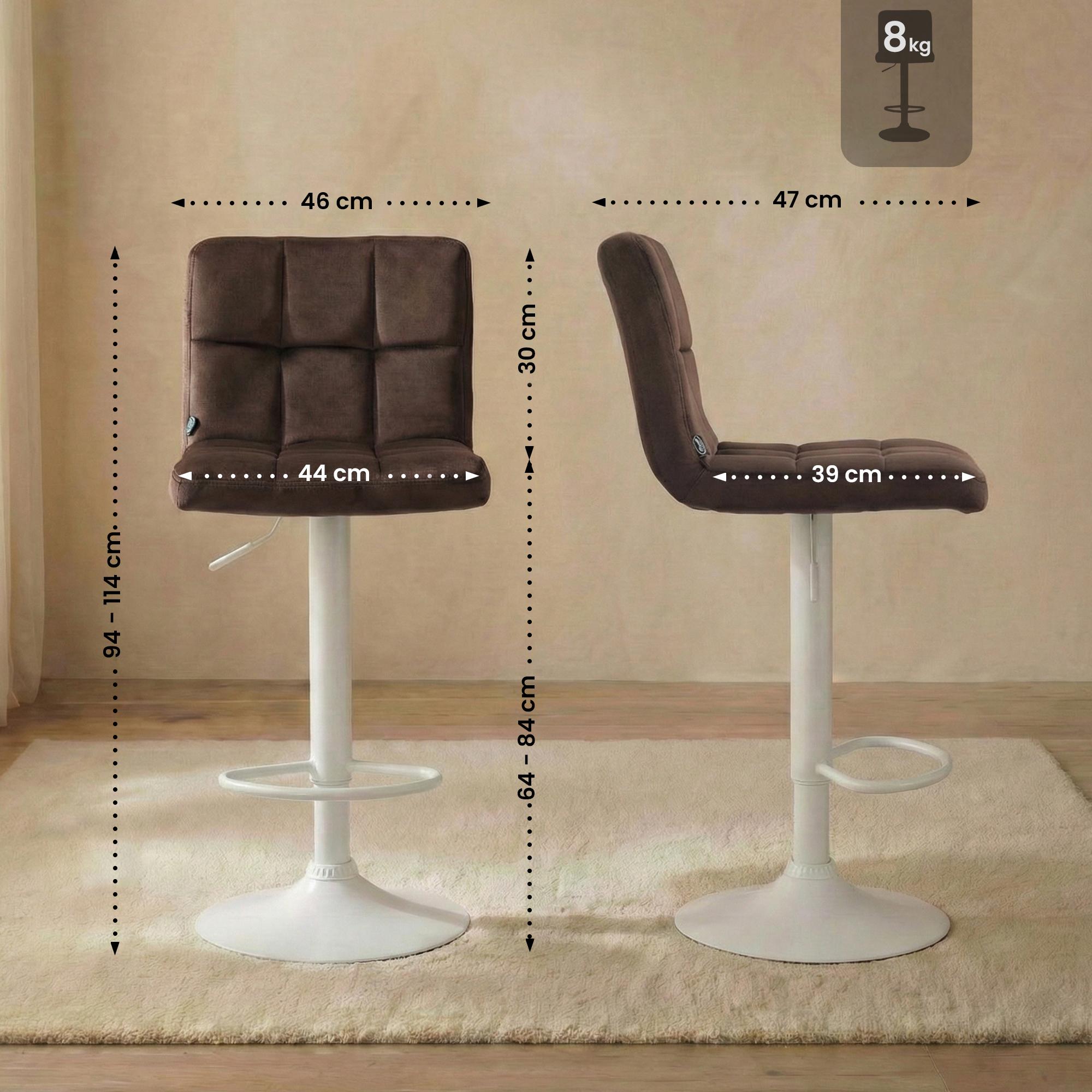 2er Set Barhocker Peru Samt